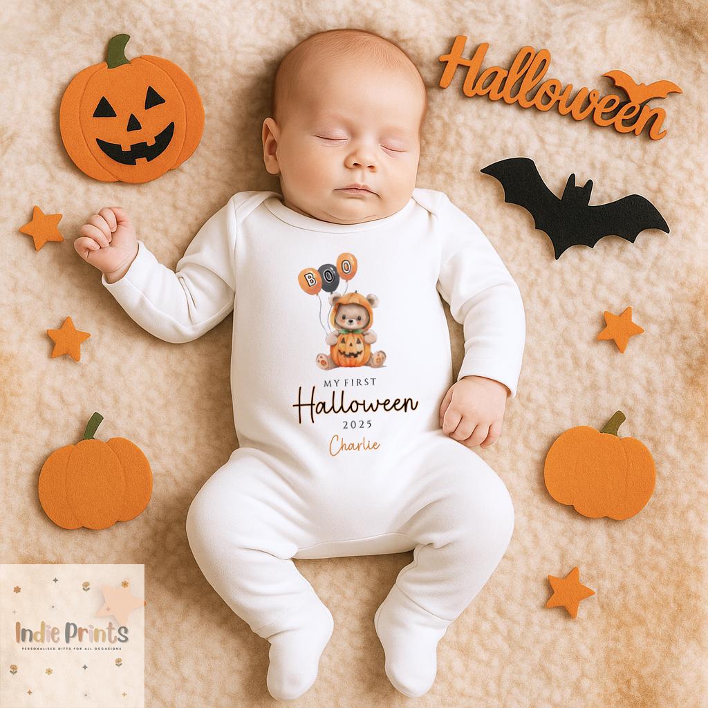 Personalised My First Halloween Teddy Bear Outfit