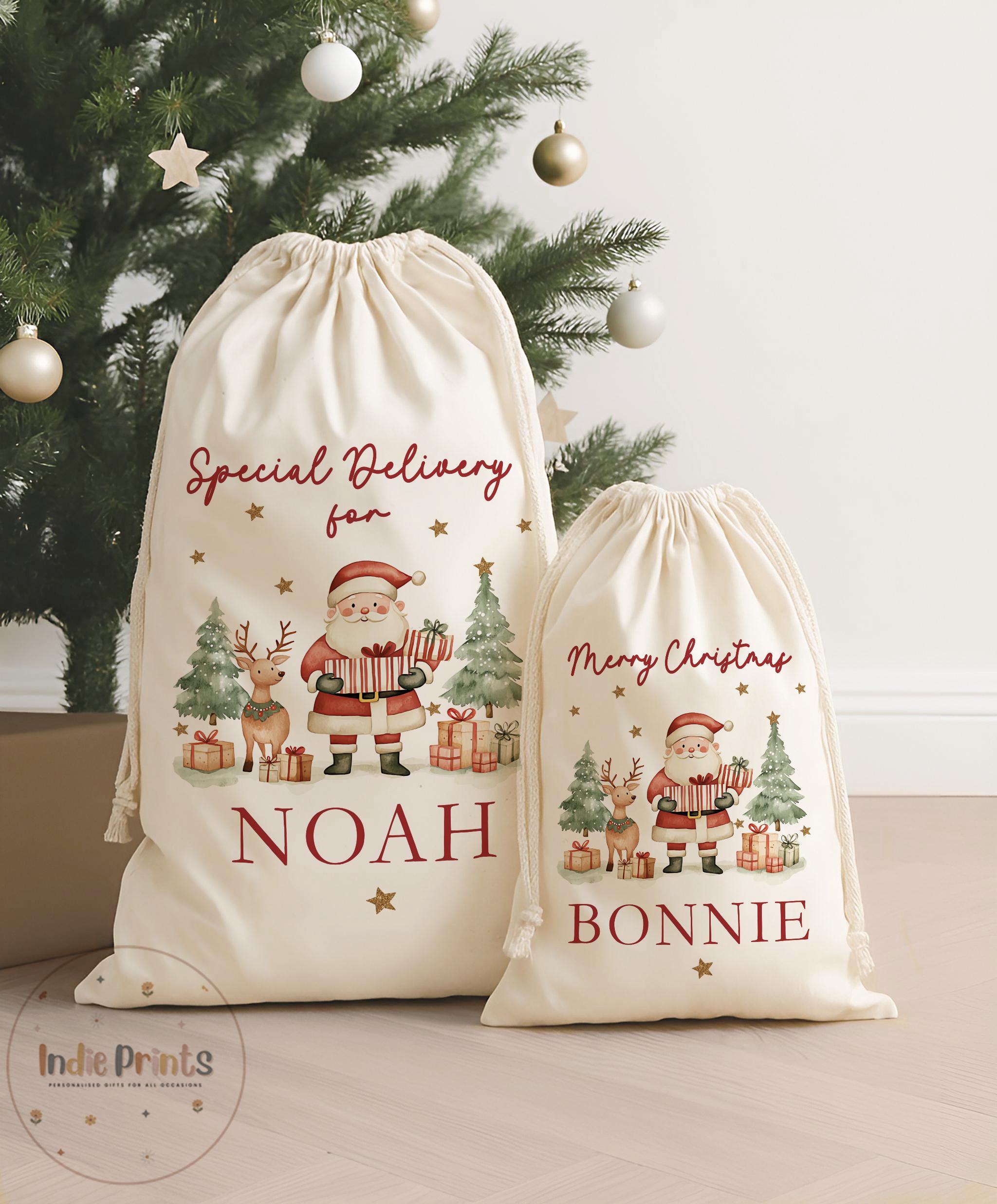 Personalised Cotton Santa Sack