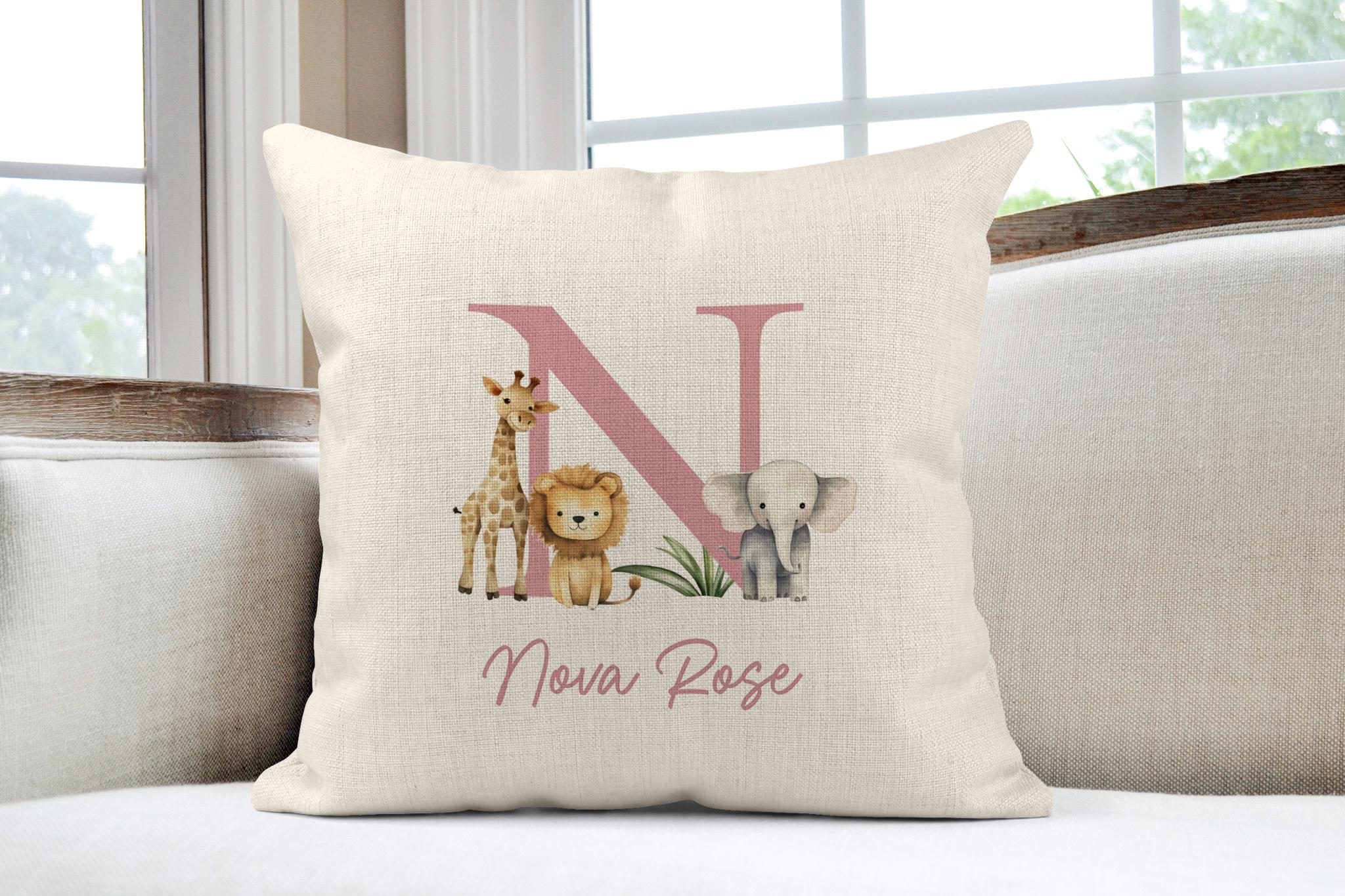 Personalised Safari Nursery Cushion