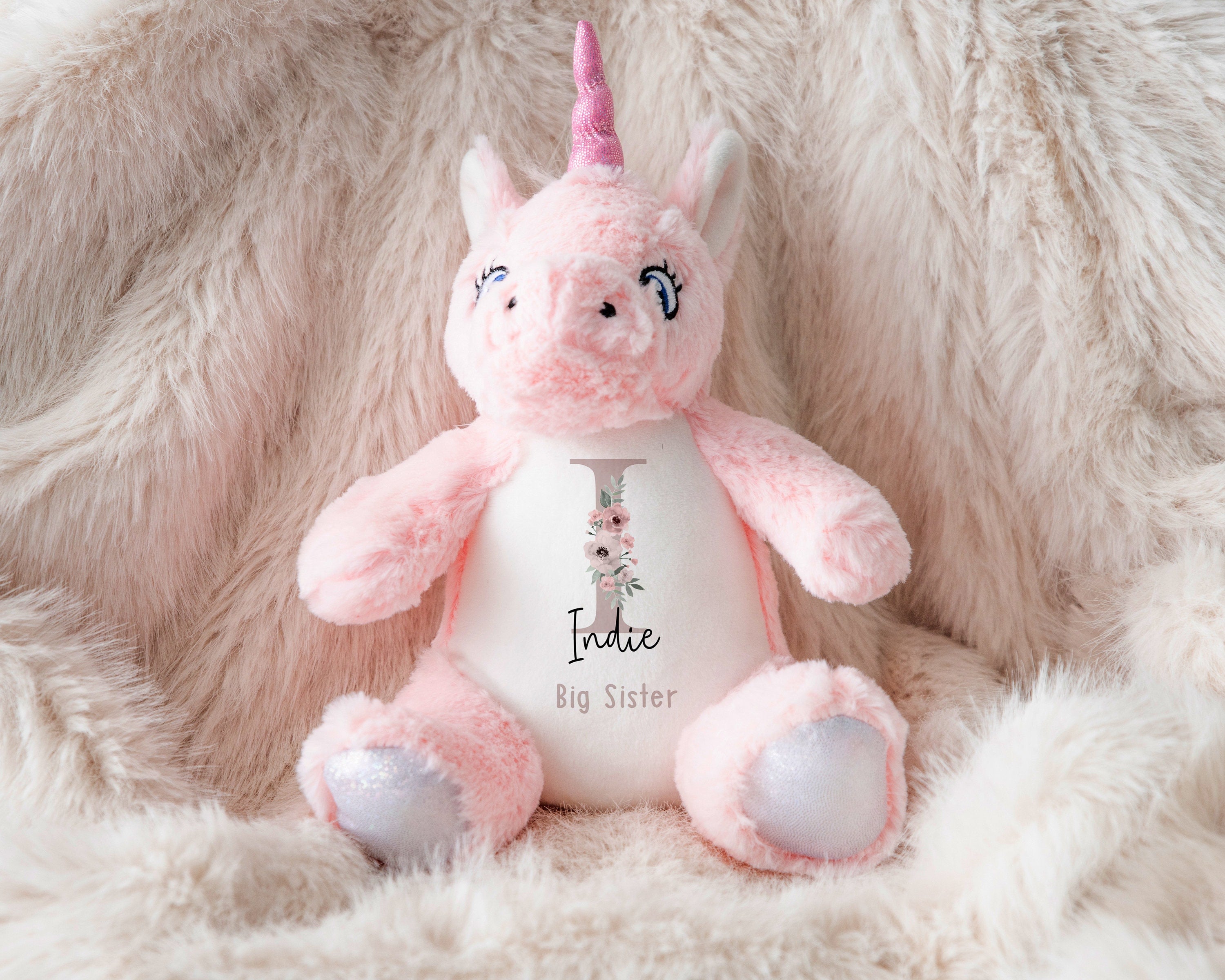 Personalised Big Sister & Little Sister Soft Toy Gift