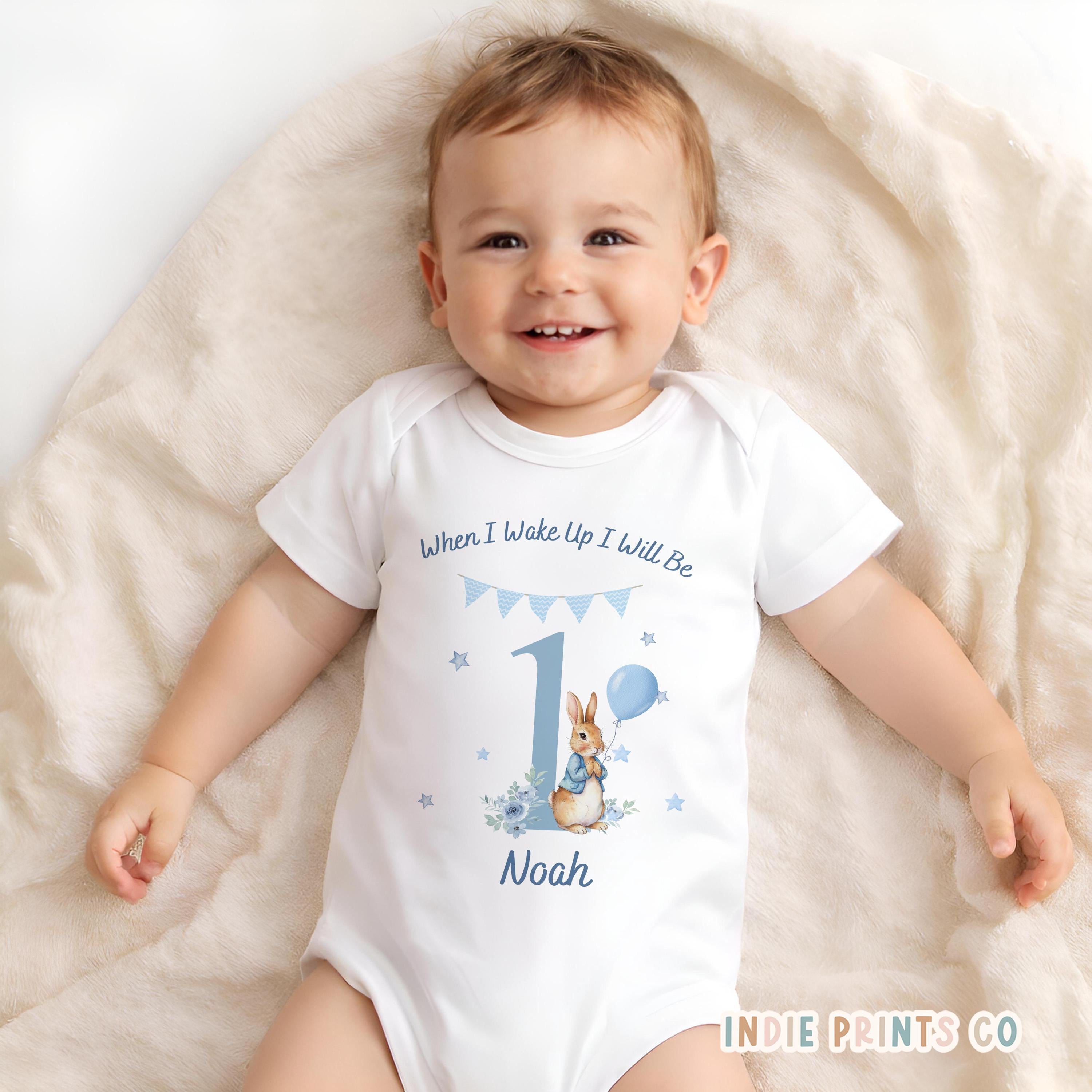 Personalised Peter Rabbit 1st Birthday Pyjamas - Pink or Blue