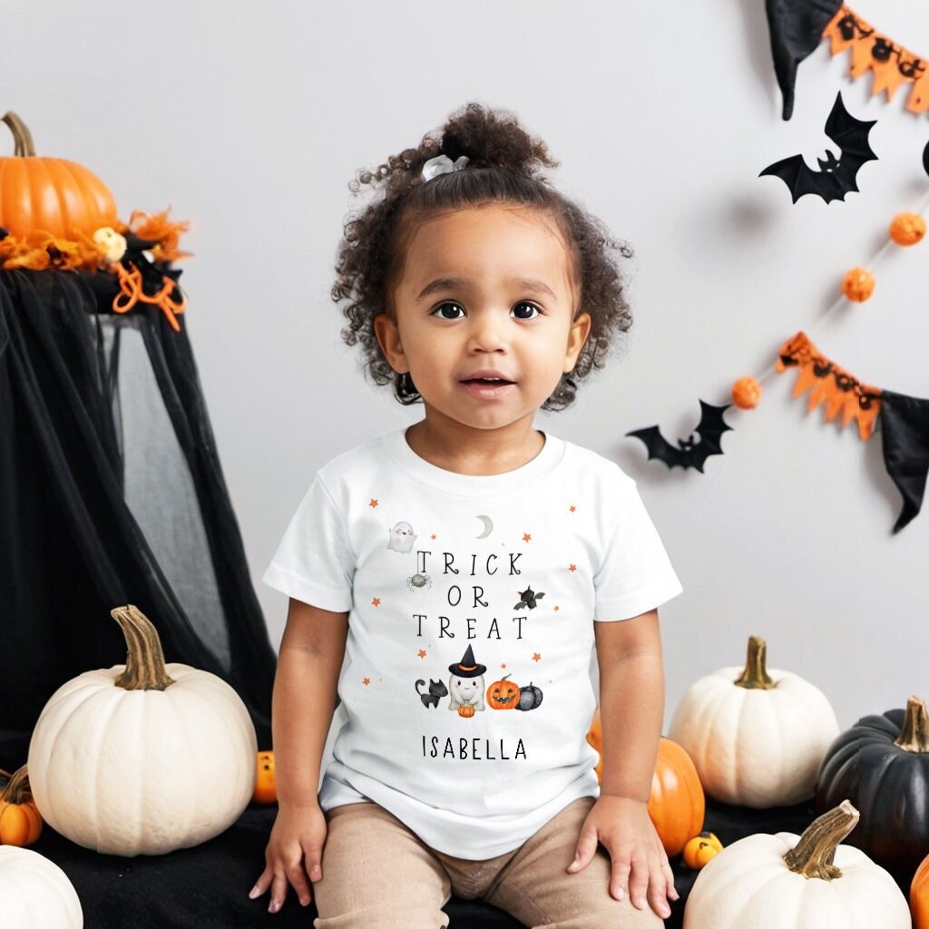 Personalised Trick or Treat Halloween T-Shirt