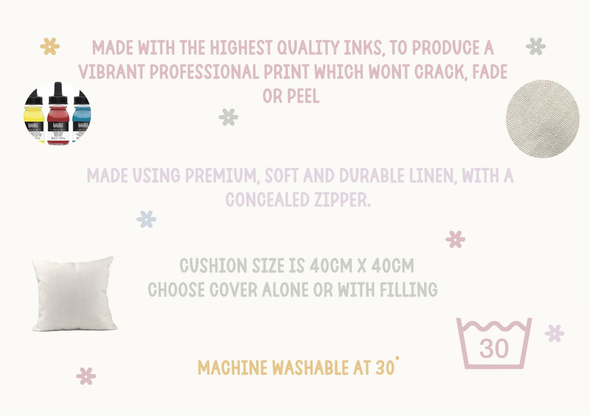 Personalised Peter Rabbit First Birthday Cushion