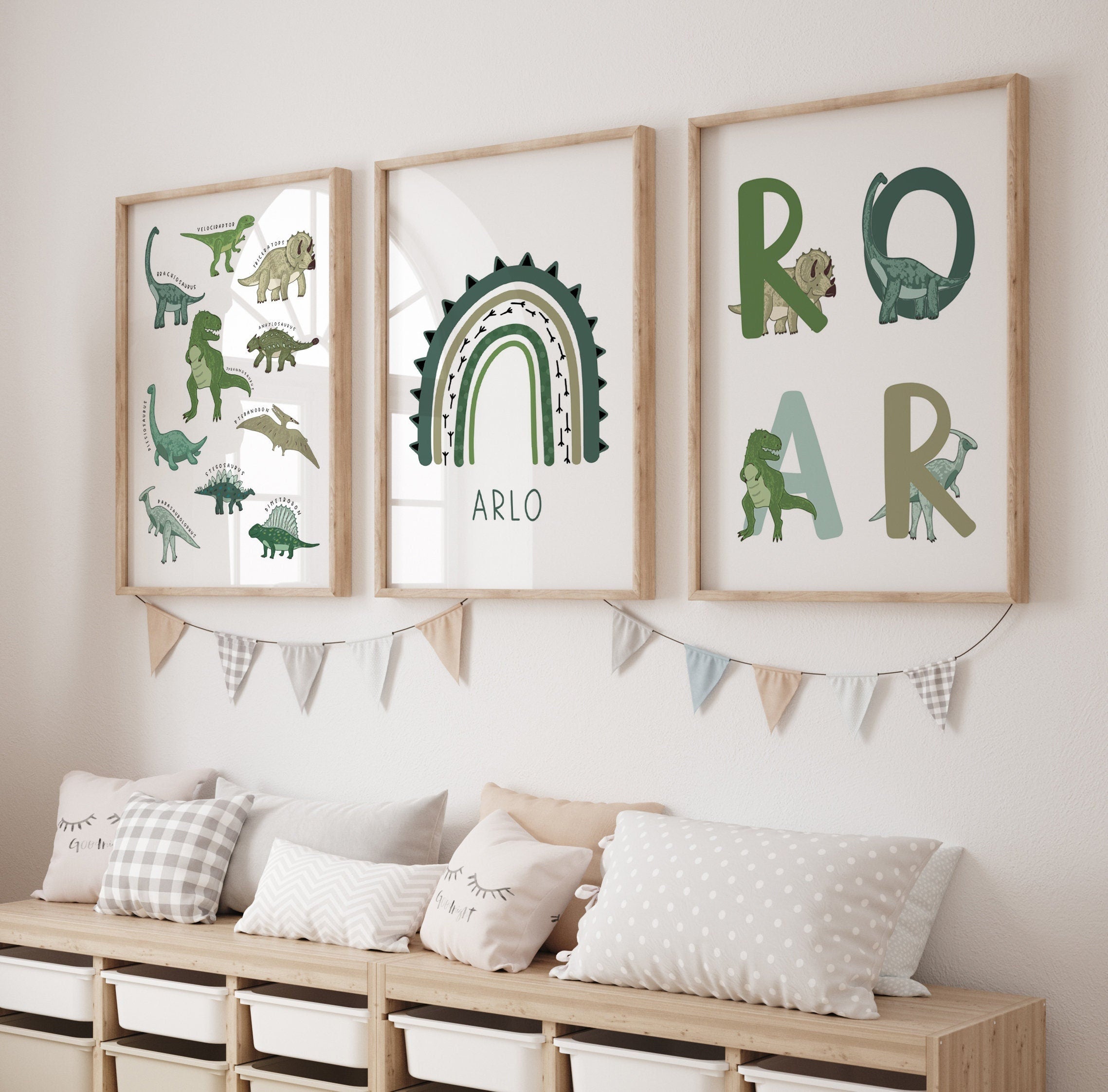 Dinosaur Nursery Prints – Set of 3