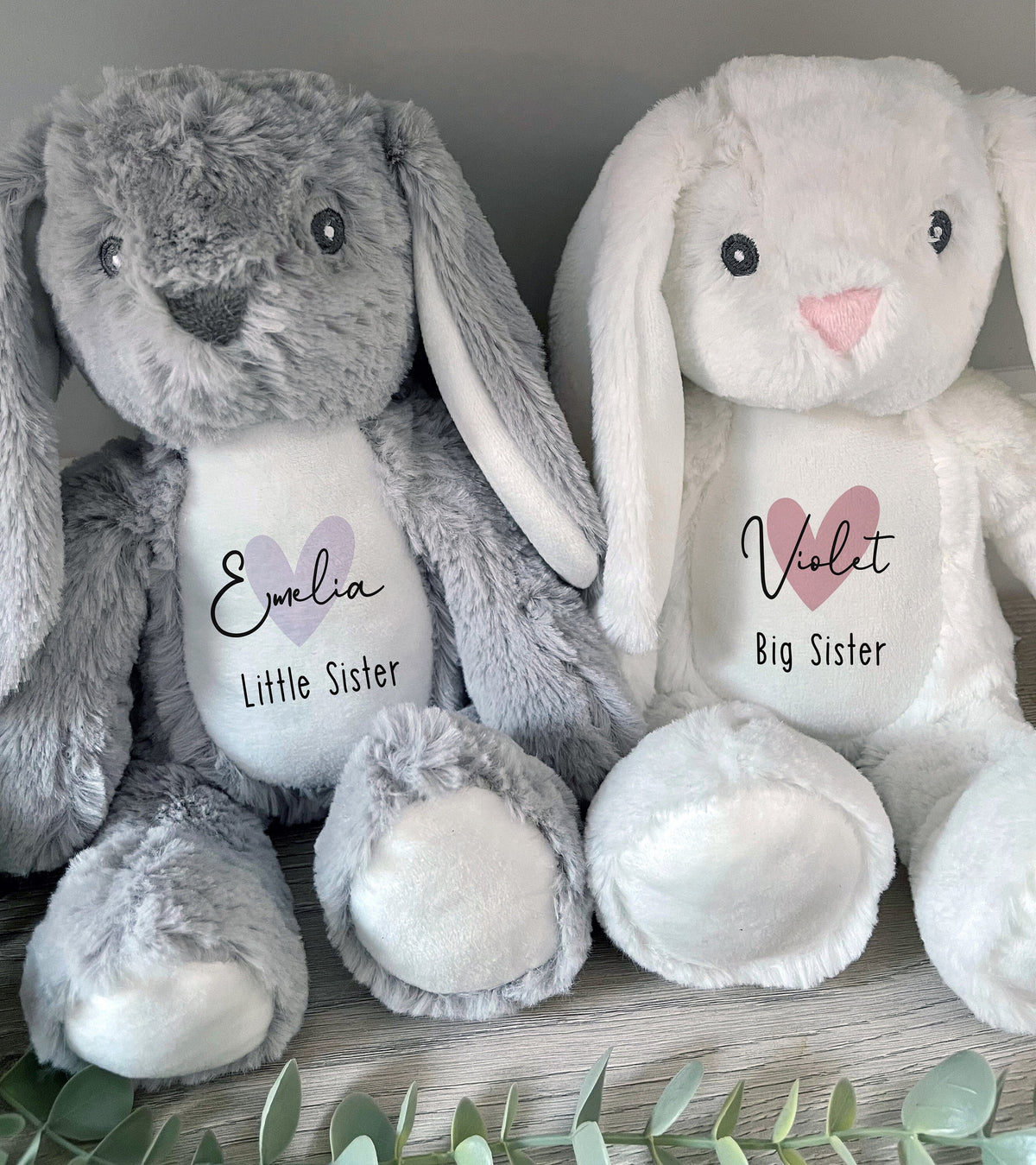 Personalised Big Sister & Little Sister Soft Toy