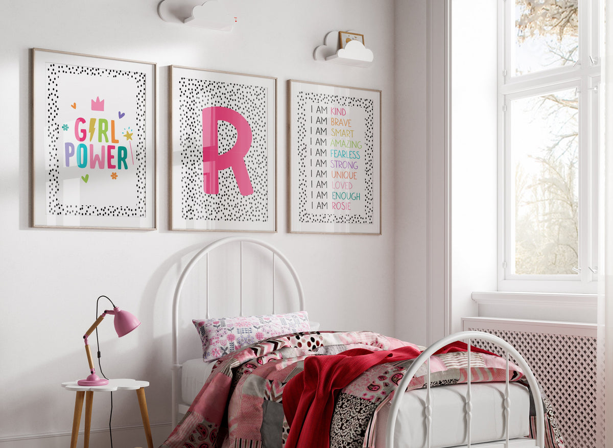 Personalised Girls’ Affirmation Bedroom Print