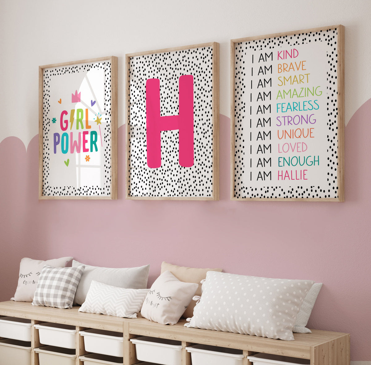 Personalised Girls’ Affirmation Bedroom Print
