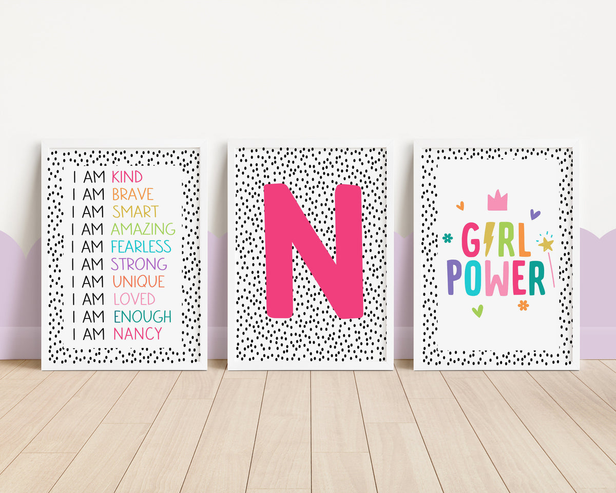 Personalised Girls’ Affirmation Bedroom Print
