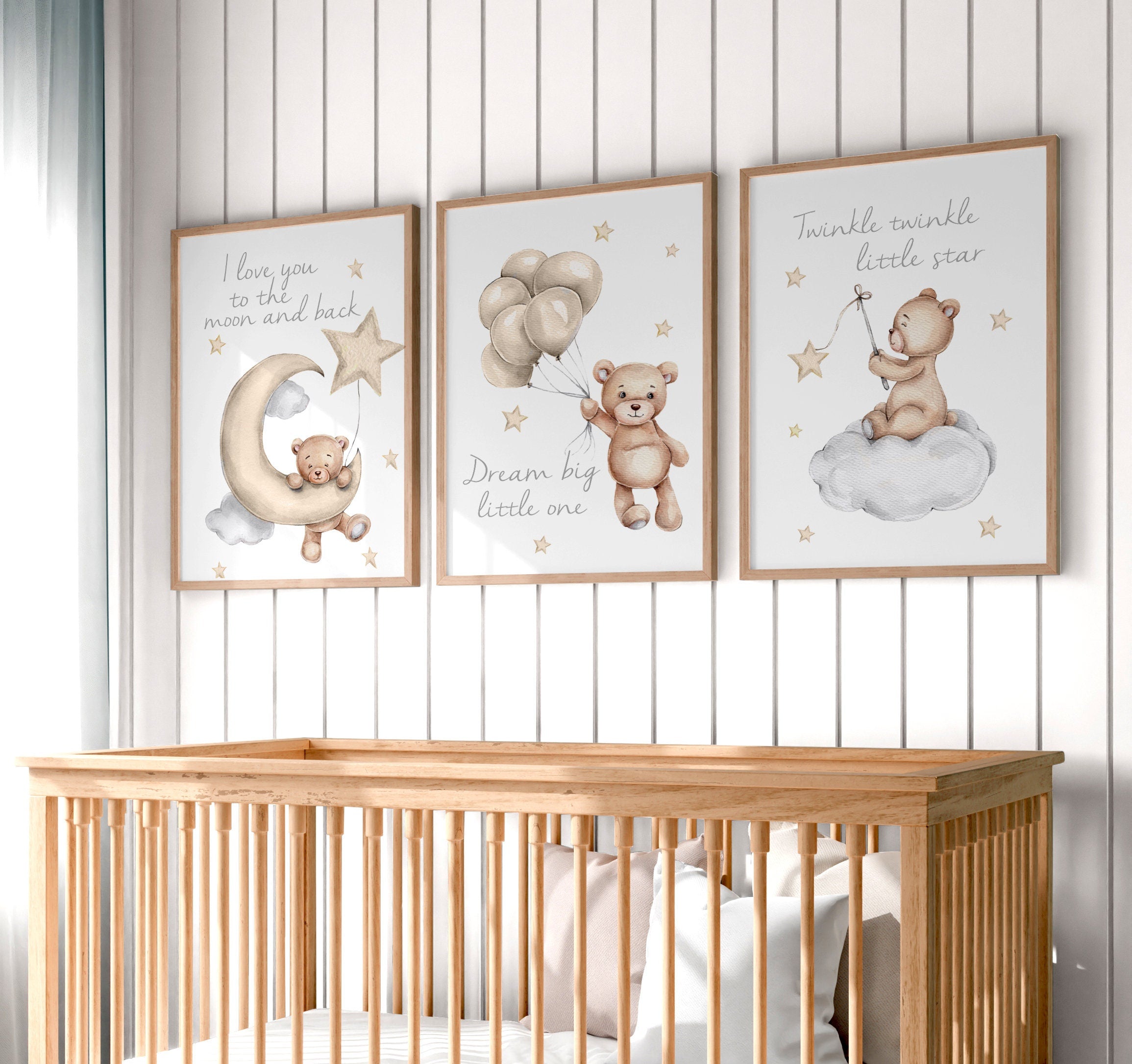 Teddy Bear Nursery Prints – Set of 3