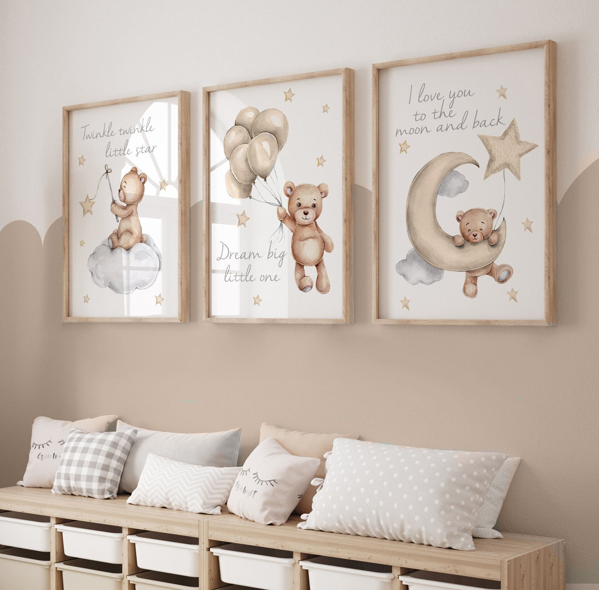 Teddy Bear Nursery Prints – Set of 3