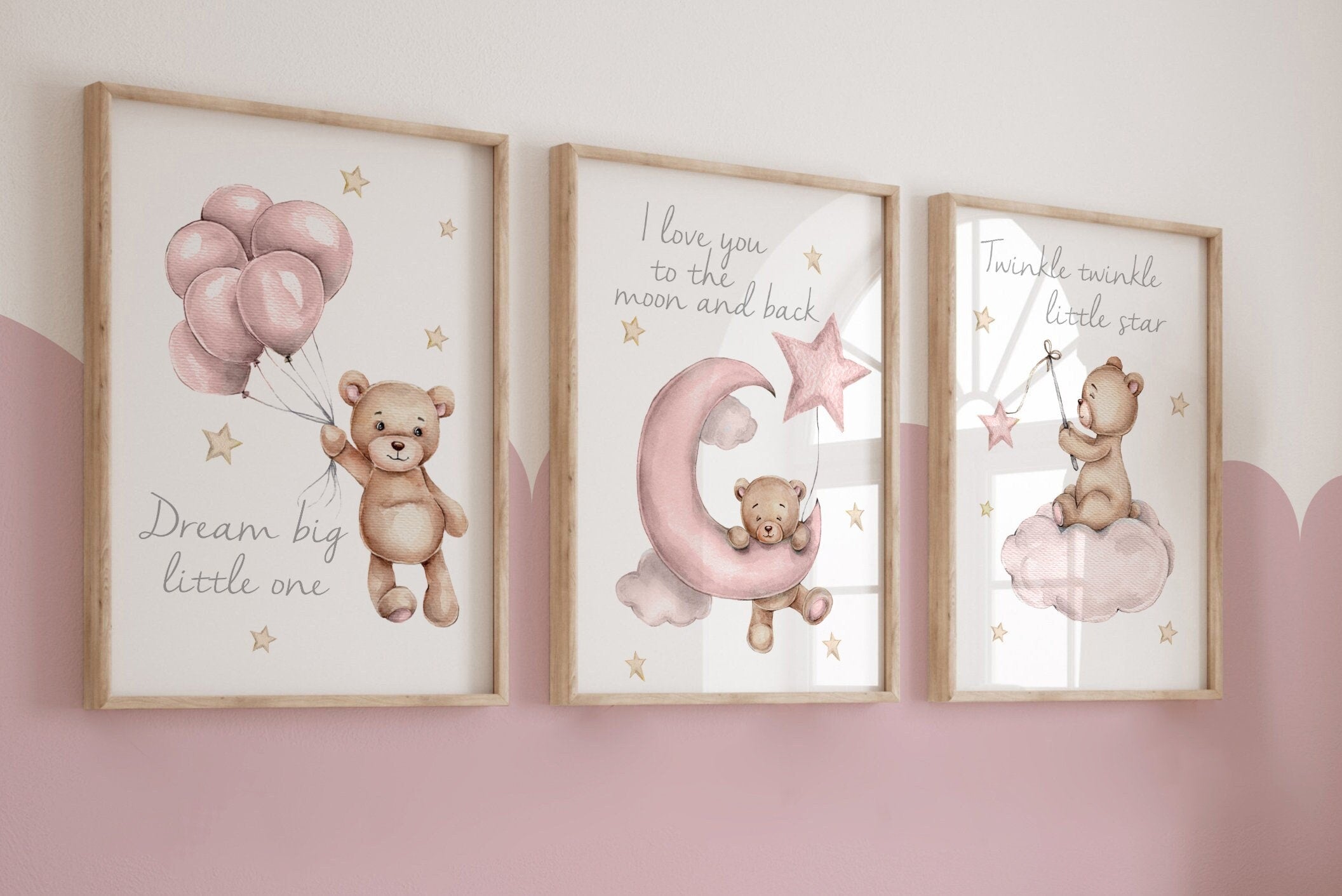 Teddy Bear Nursery Prints – Set of 3