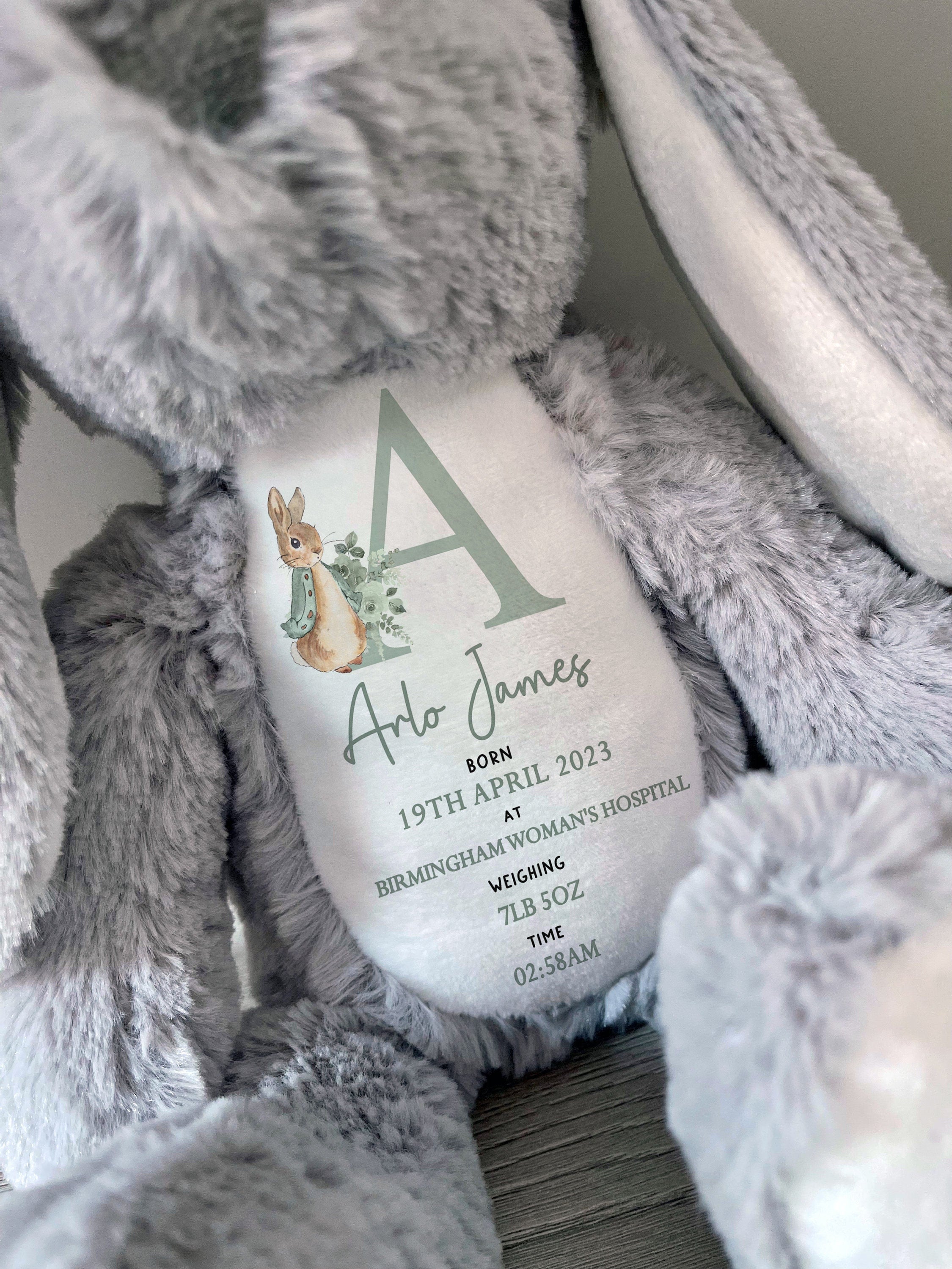 Personalised New Baby Soft Toy