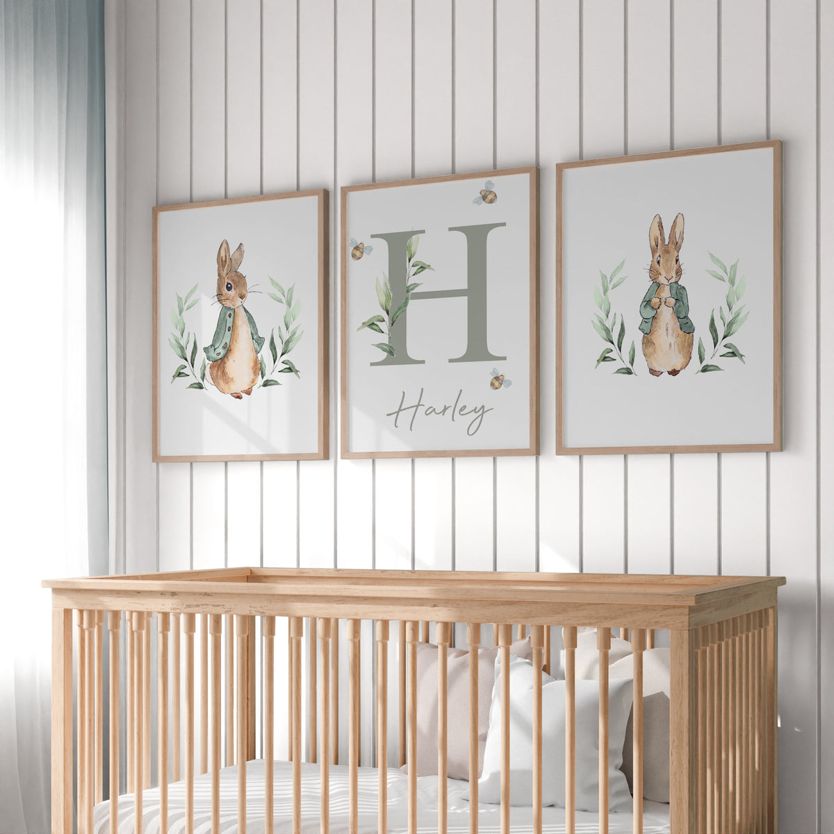 Personalised Peter Rabbit Boys’ Nursery Prints – Set of 3
