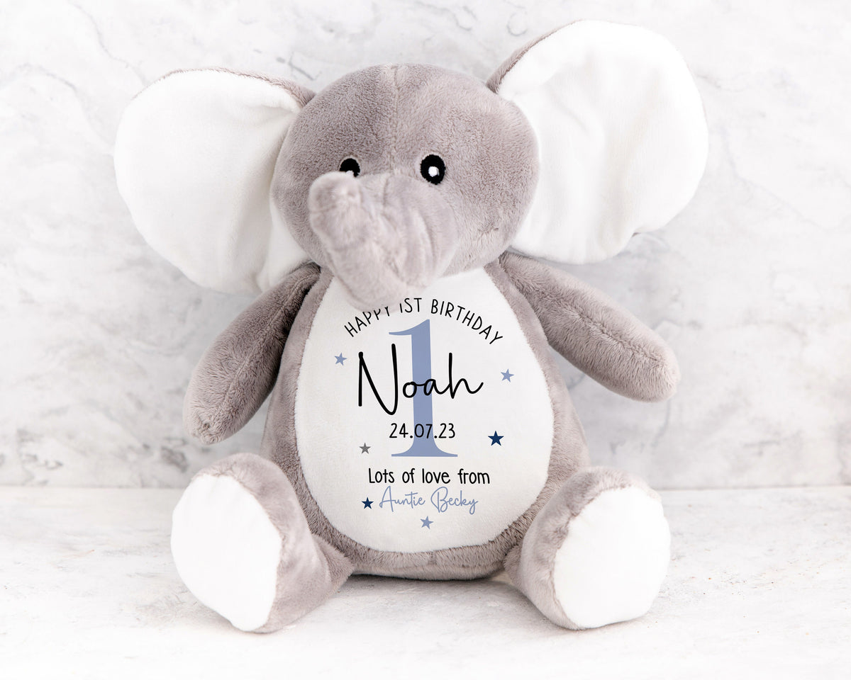 Personalised 1st Birthday Soft Toy Gift