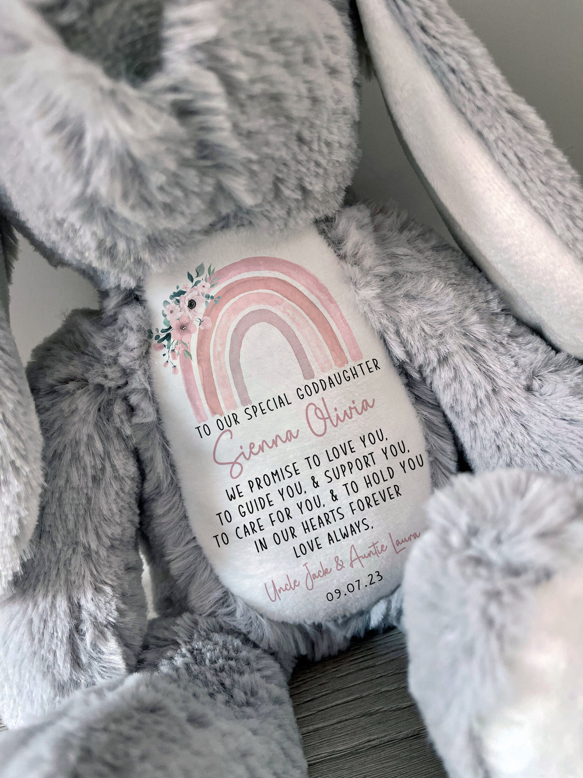 Personalised Girls’ Christening Soft Toy