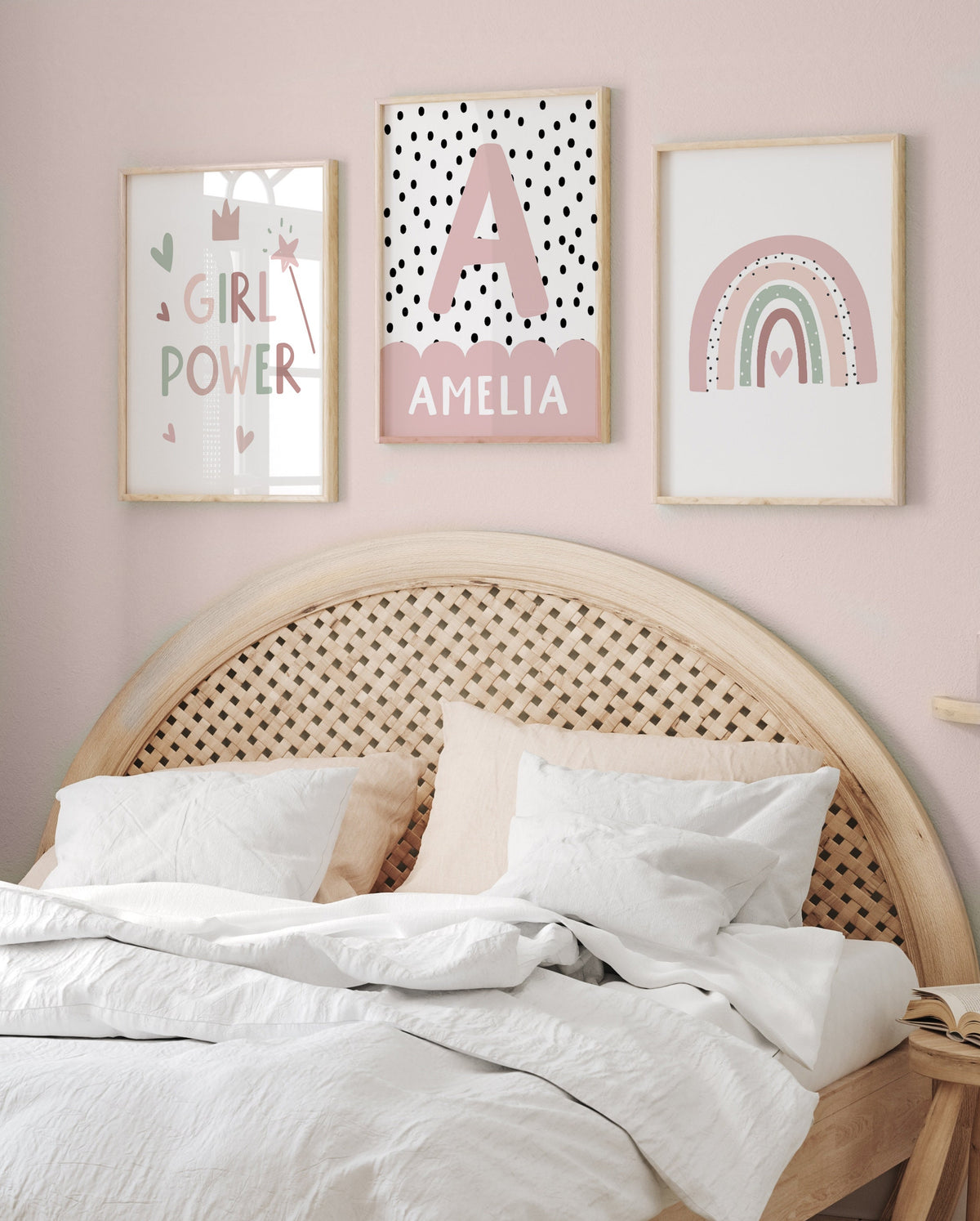 Personalised Girl Power Rainbow Bedroom Prints