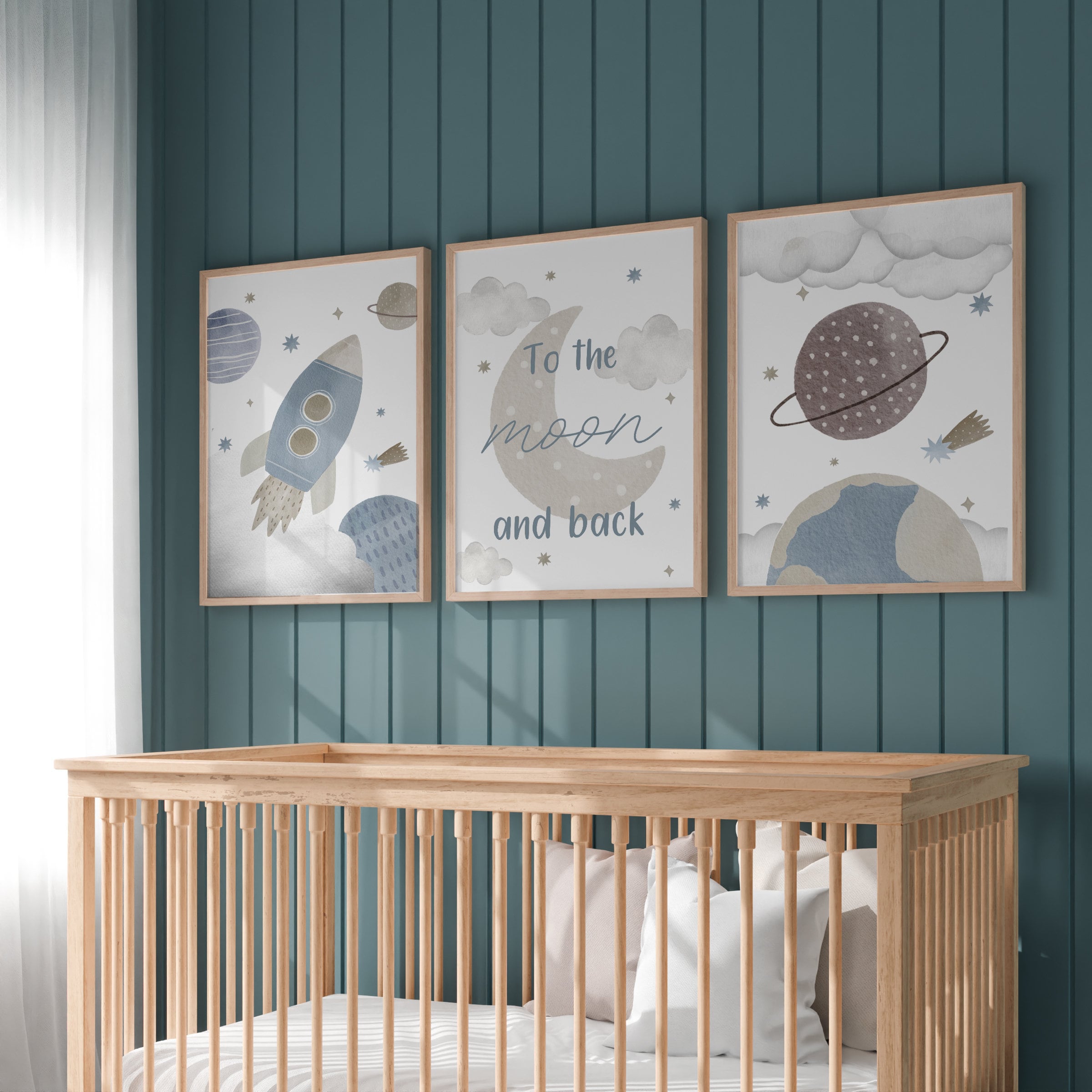 Space Nursery Prints – Set of 3
