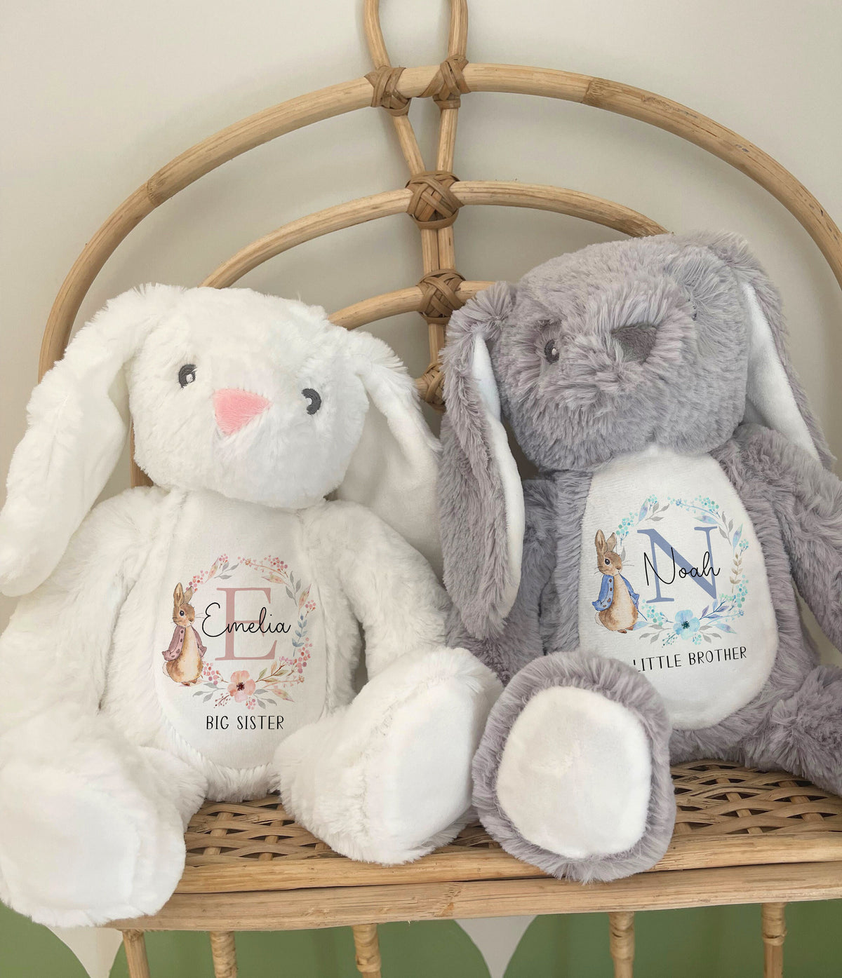 Personalised Big & Little Sibling Soft Toy