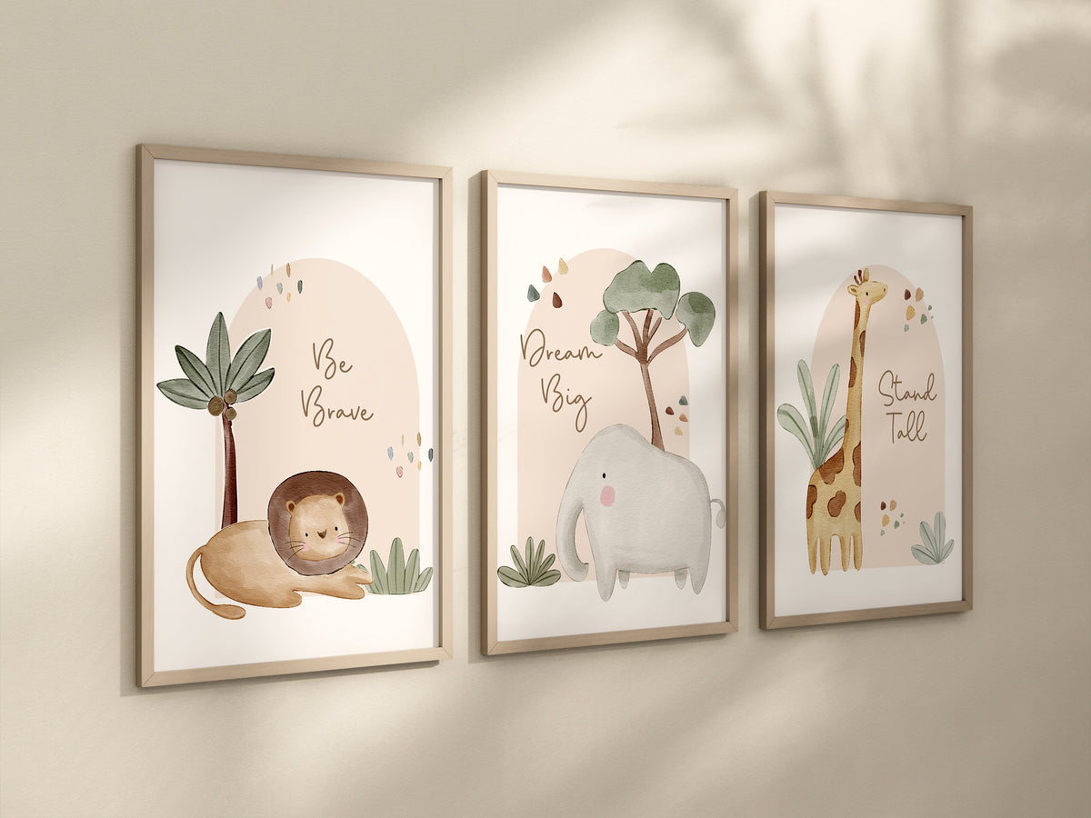 Gender-Neutral Safari Nursery Prints