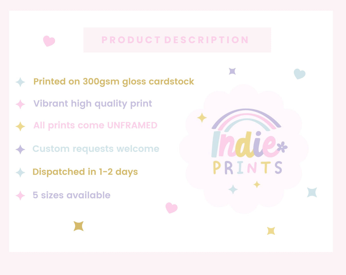 Personalised Mermaid Girls Bedroom Prints