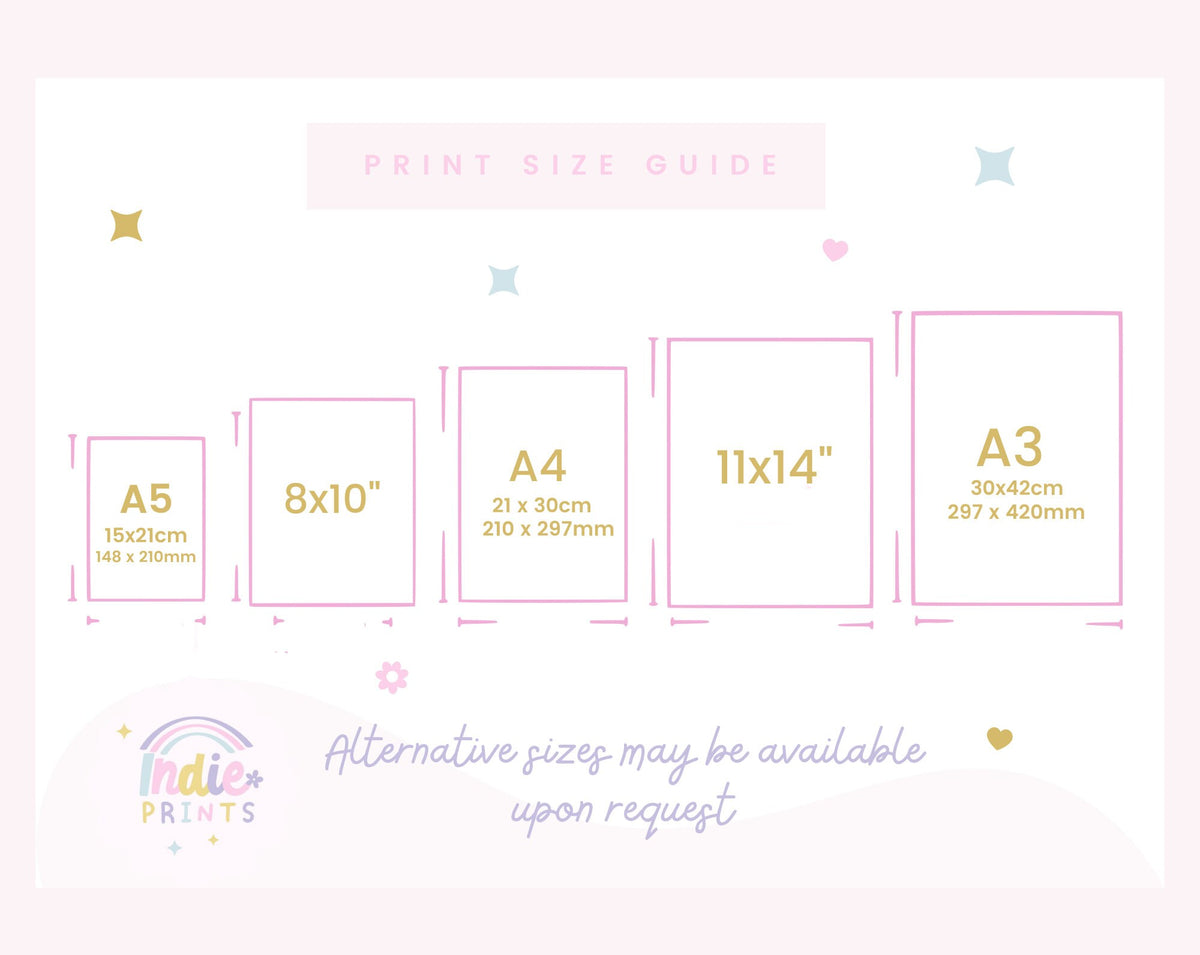 Personalised Mermaid Girls Bedroom Prints