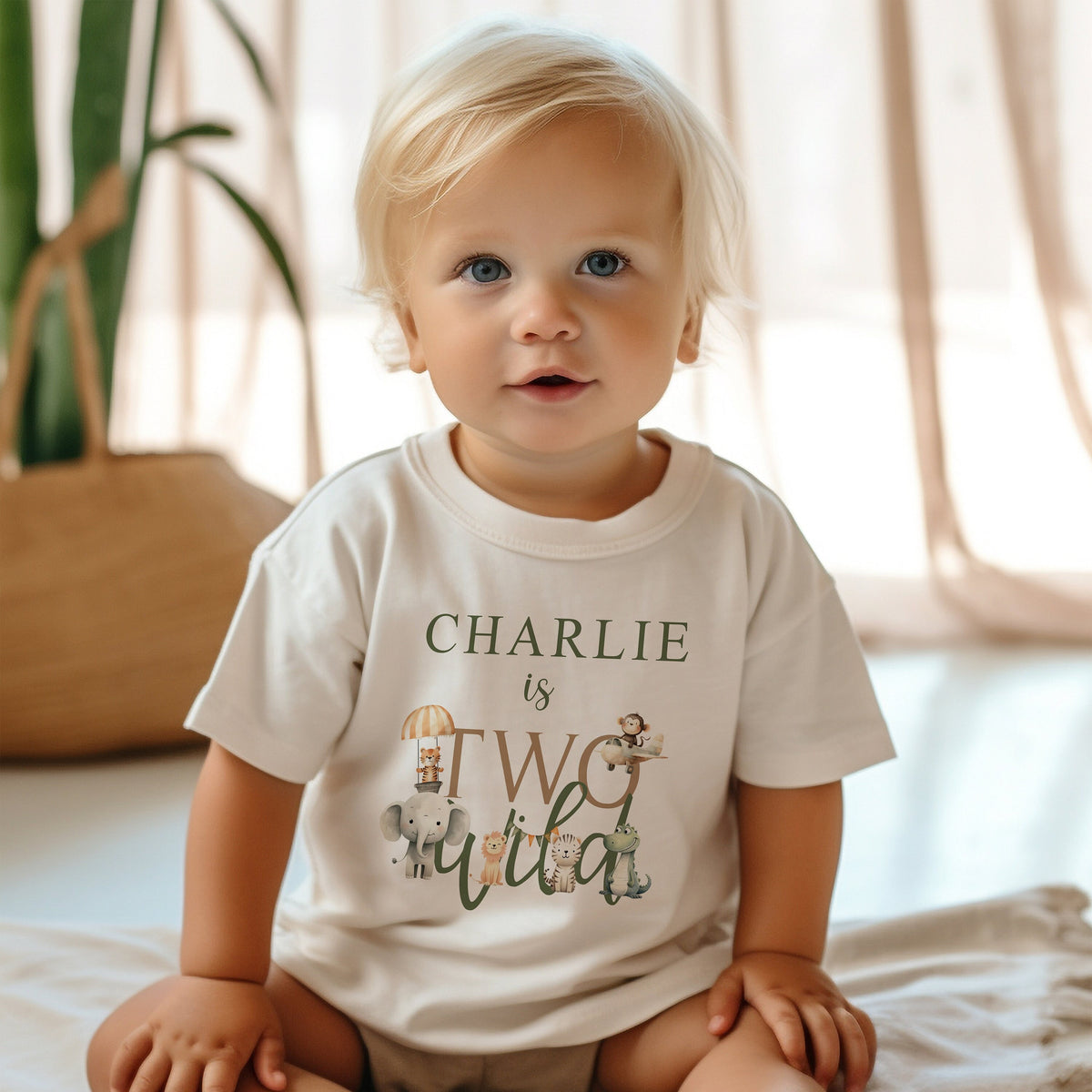 Personalised Two Wild Second Birthday T-Shirt