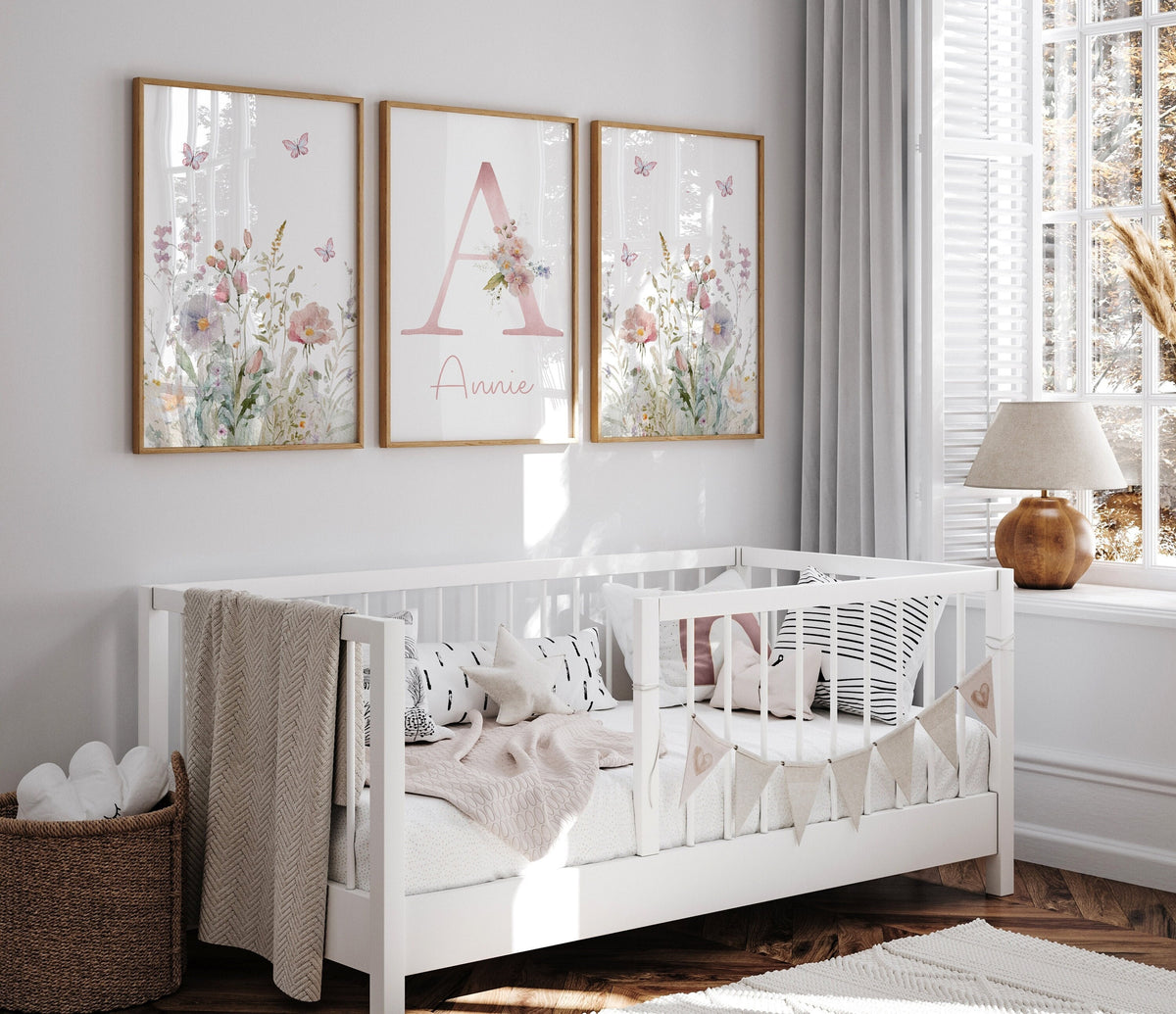 Personalised Wildflower Girls Bedroom Prints