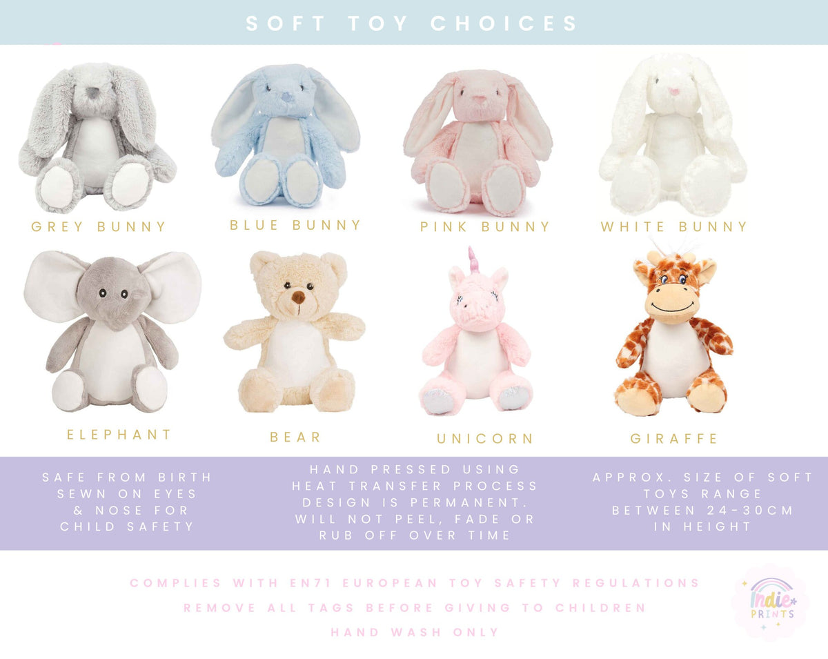 Personalised Girls’ Christening Soft Toy