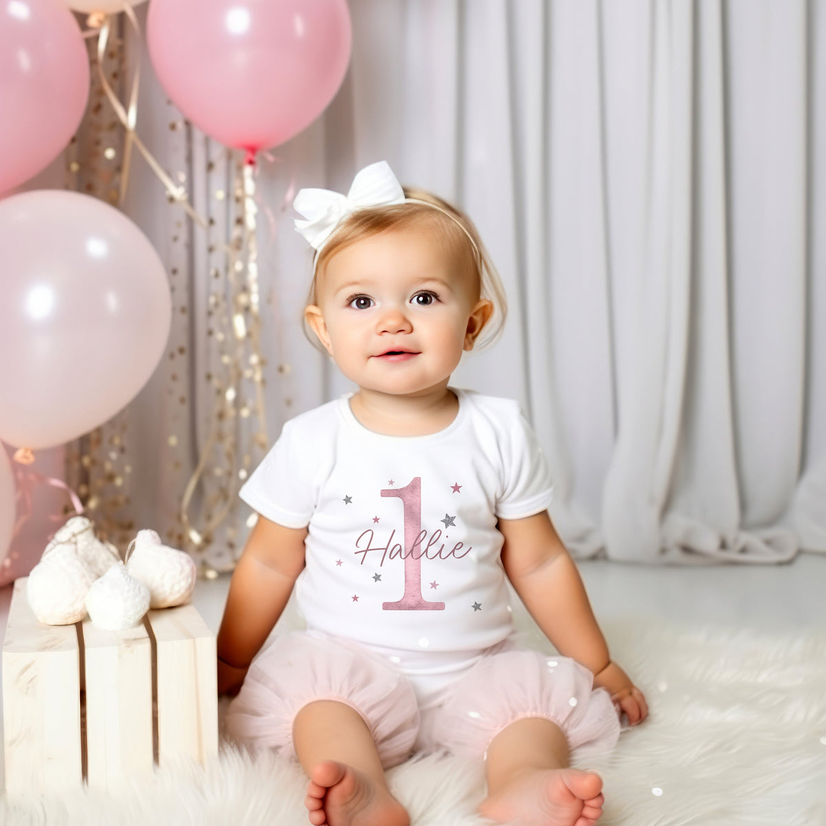 Personalised Number First Birthday T-Shirt & Outfit