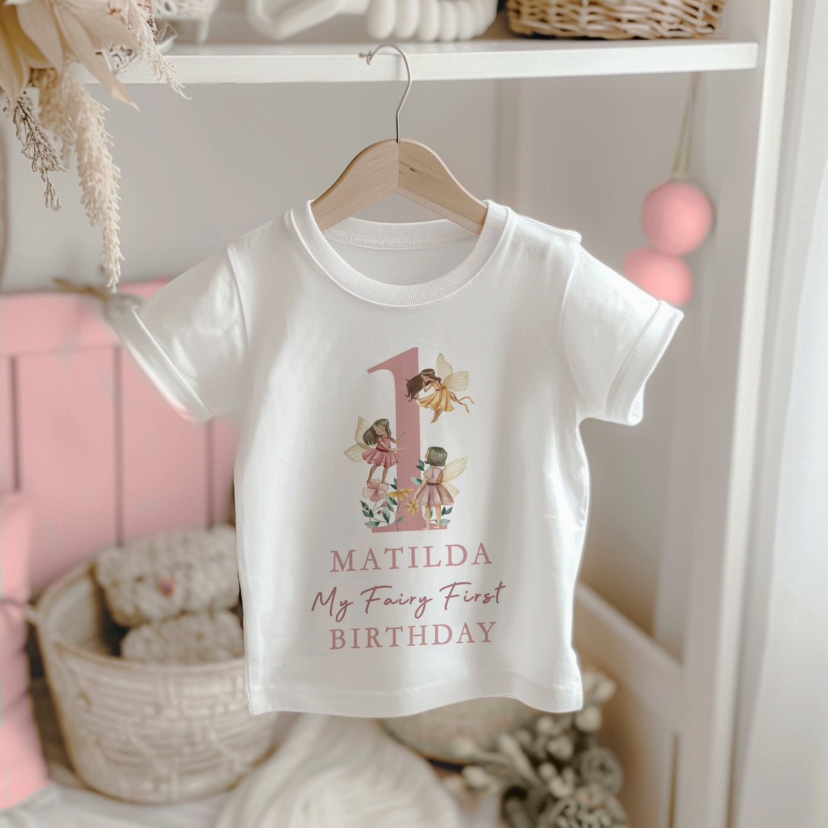 Personalised Fairy First Birthday T-Shirt & Outfit