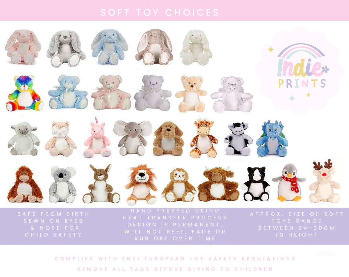 Personalised Baby Announcement Soft Toy