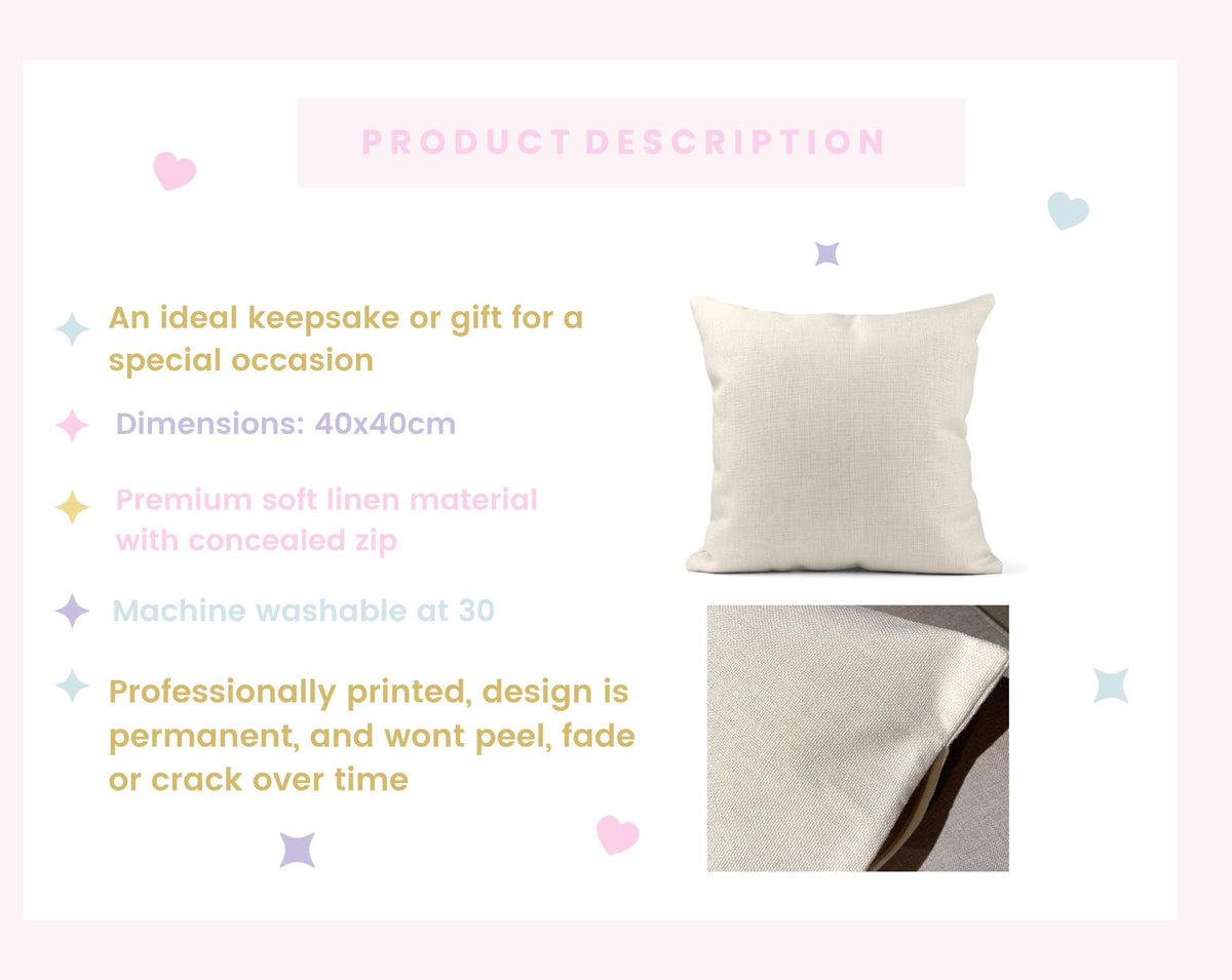 Personalised Safari Nursery Cushion