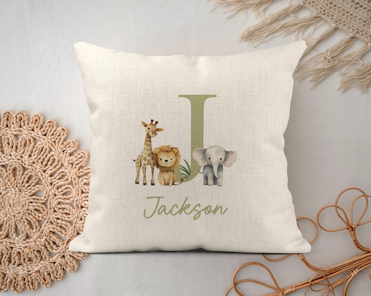 Personalised Safari Nursery Cushion
