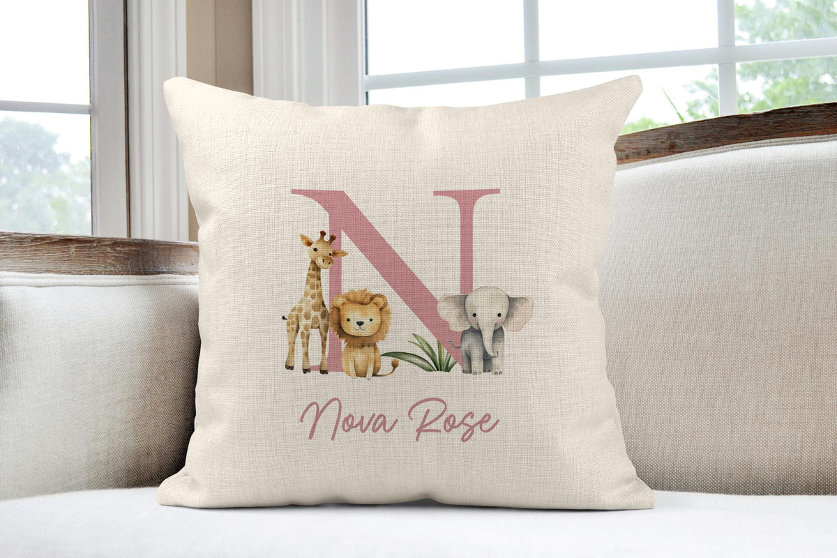 Personalised Safari Nursery Cushion