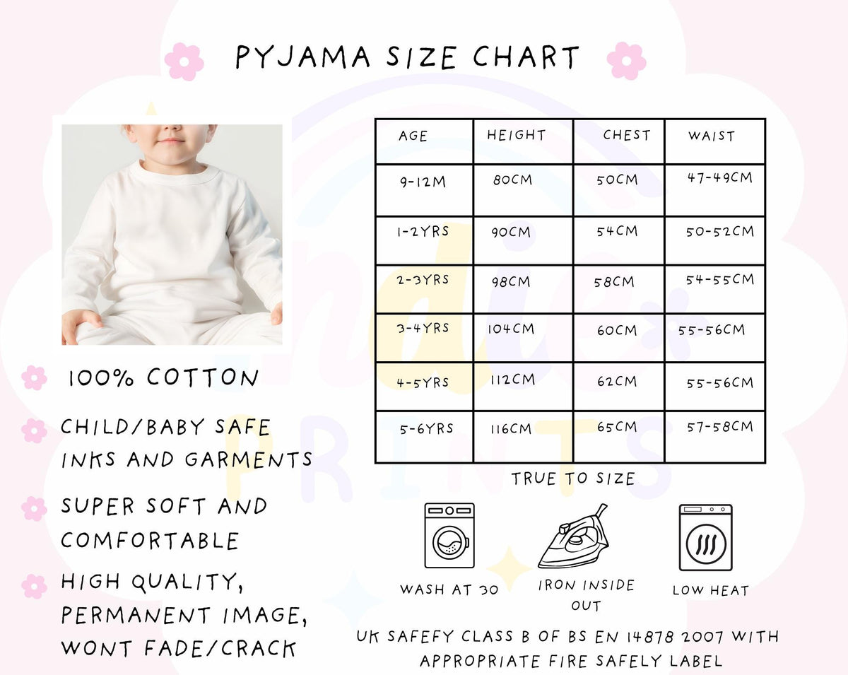 Personalised Pink Fairy First Birthday Pyjamas
