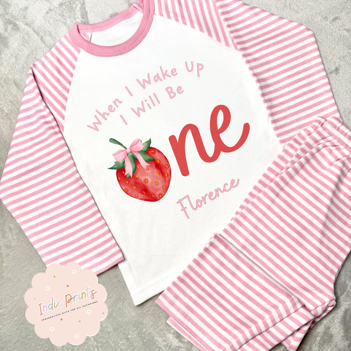 Personalised Berry First Birthday Pyjamas