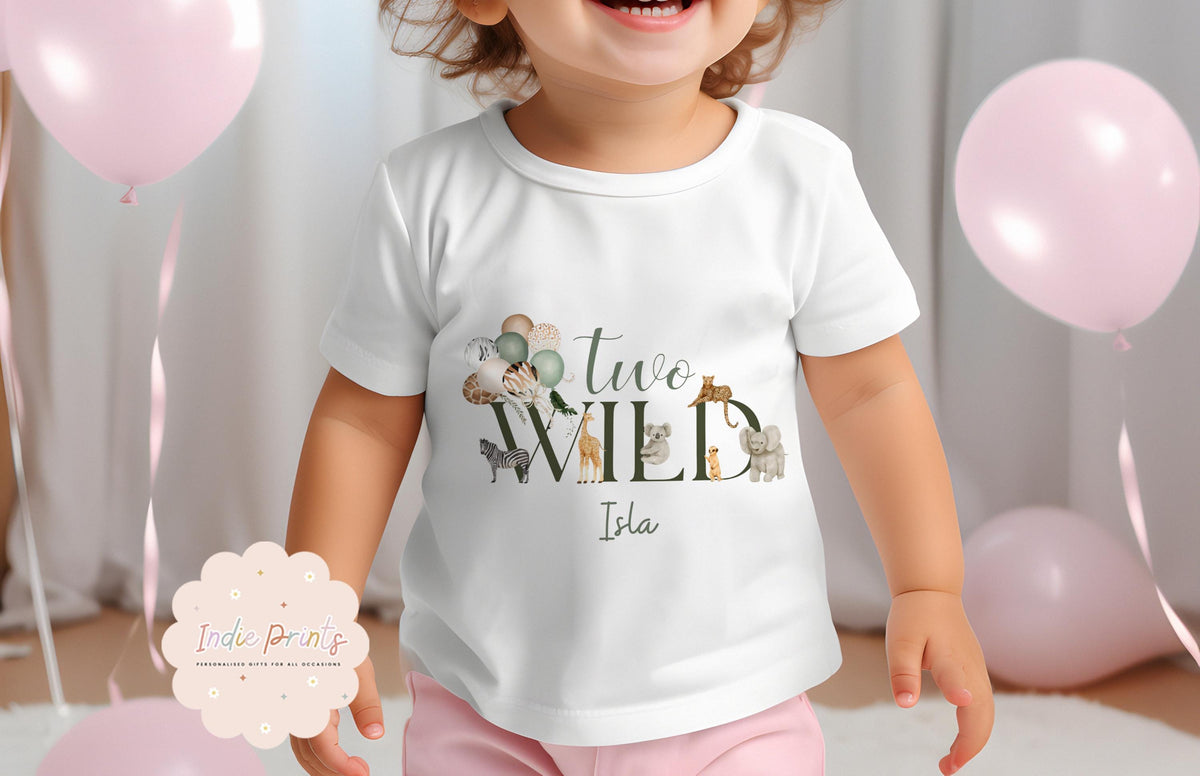 Personalised Two Wild Second Birthday T-Shirt & Pyjamas
