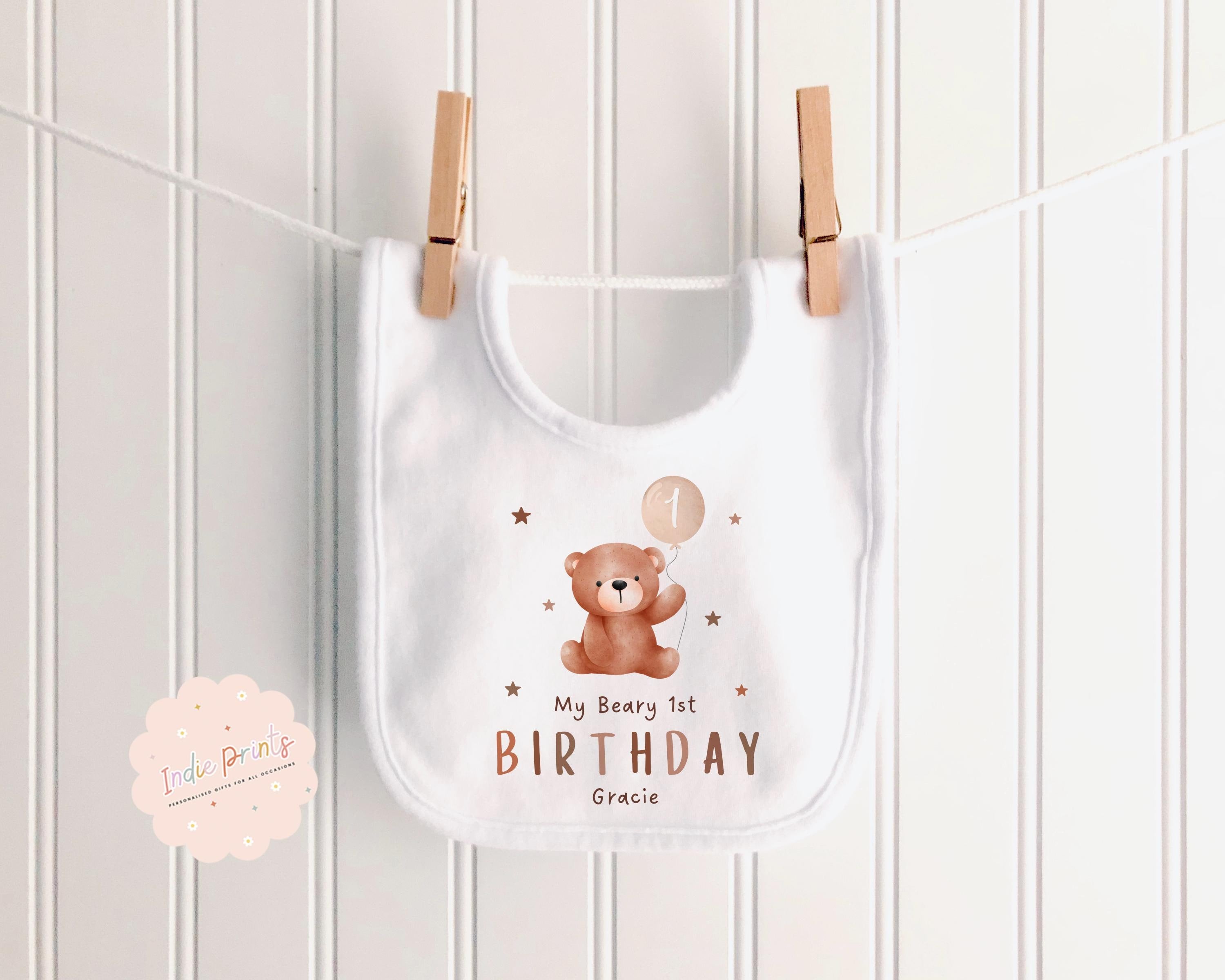 Personalised Teddy Bear First Birthday Outfit