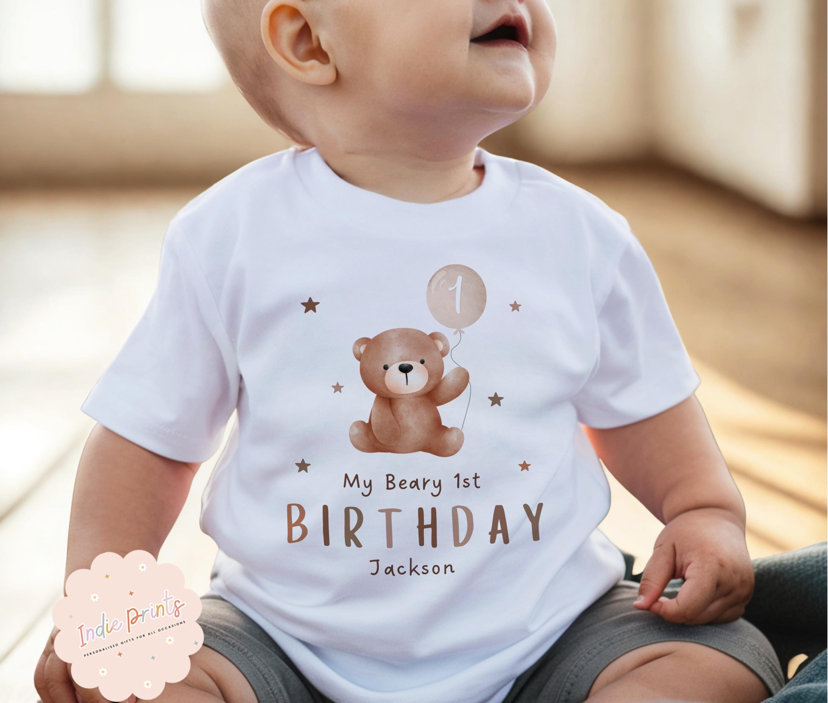 Personalised Teddy Bear First Birthday Outfit