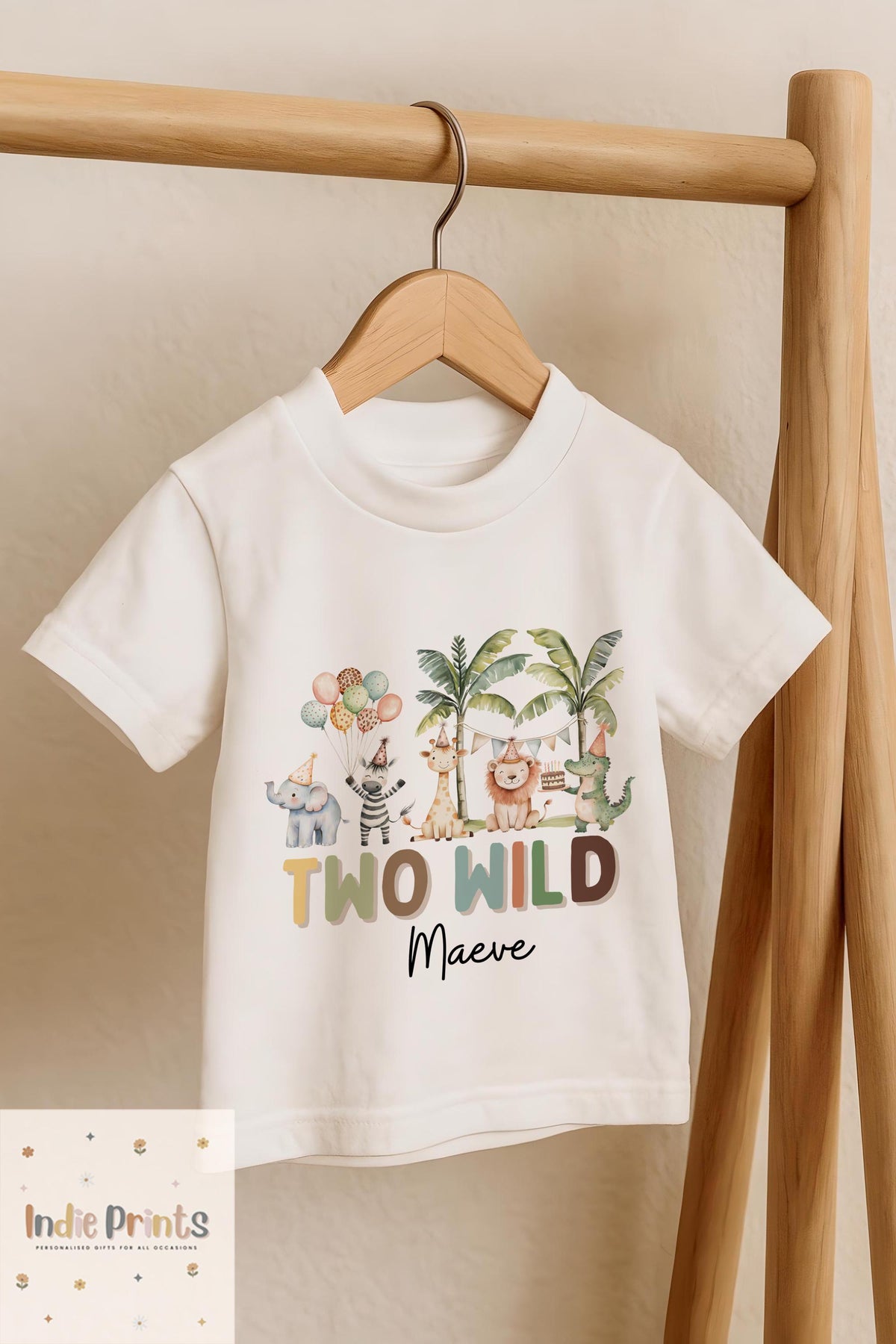 Personalised Two Wild Second Birthday T-Shirt