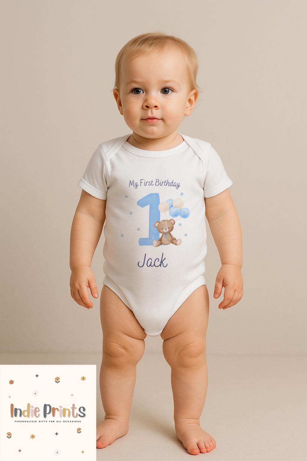 Personalised Teddy Bear First Birthday T-Shirt & Outfit