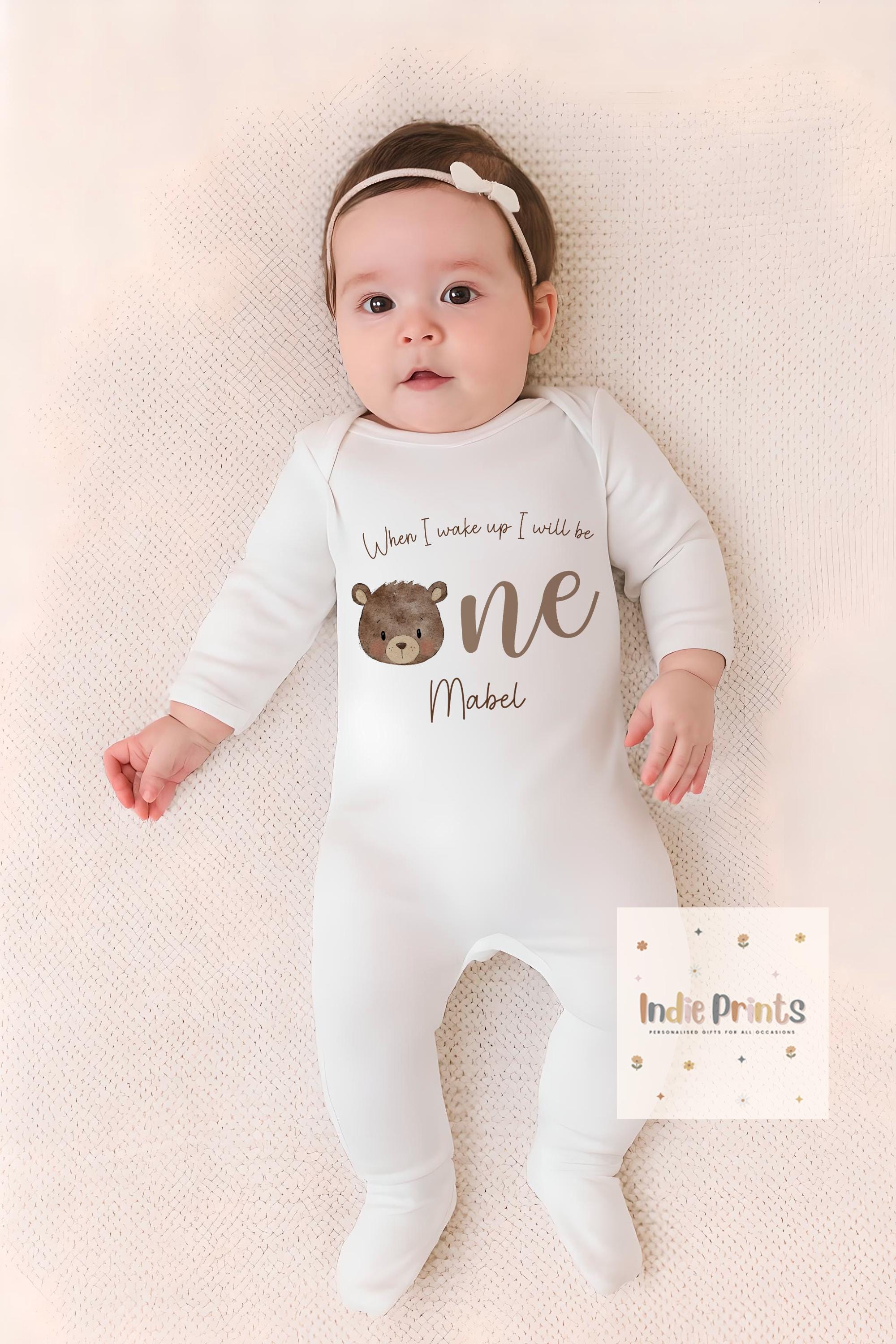 Personalised ‘Beary’ First Birthday Pyjamas & Outfit