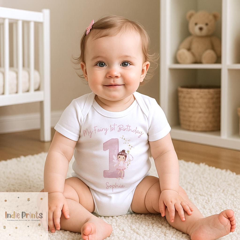 Personalised Fairy First Birthday Outfit