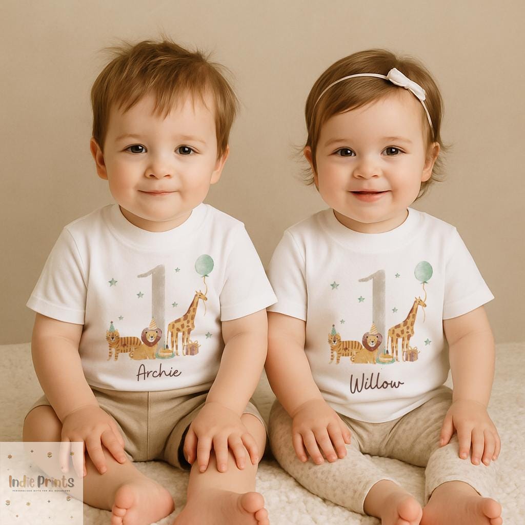 Personalised Wild One Safari First Birthday Outfit