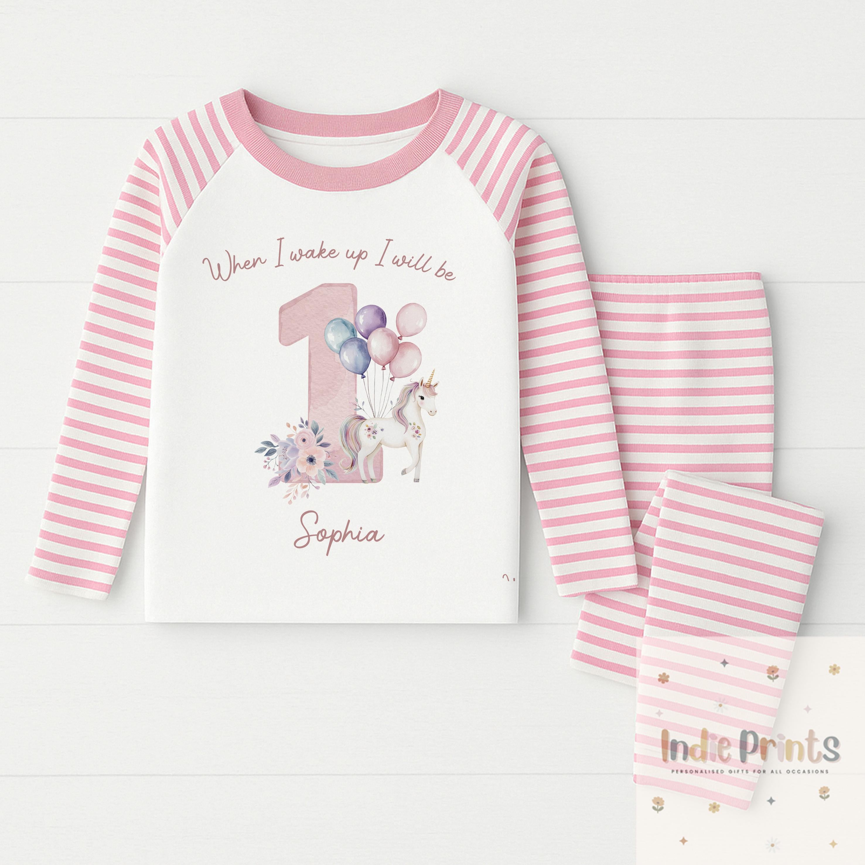 Personalised Girls’ Birthday Pyjamas & T-Shirt