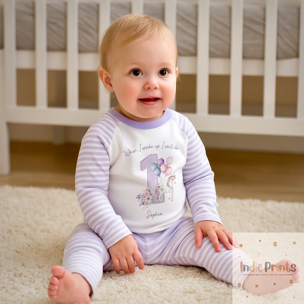 Personalised Girls’ Birthday Pyjamas & T-Shirt