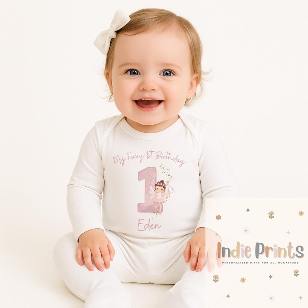 Personalised Fairy First Birthday Outfit