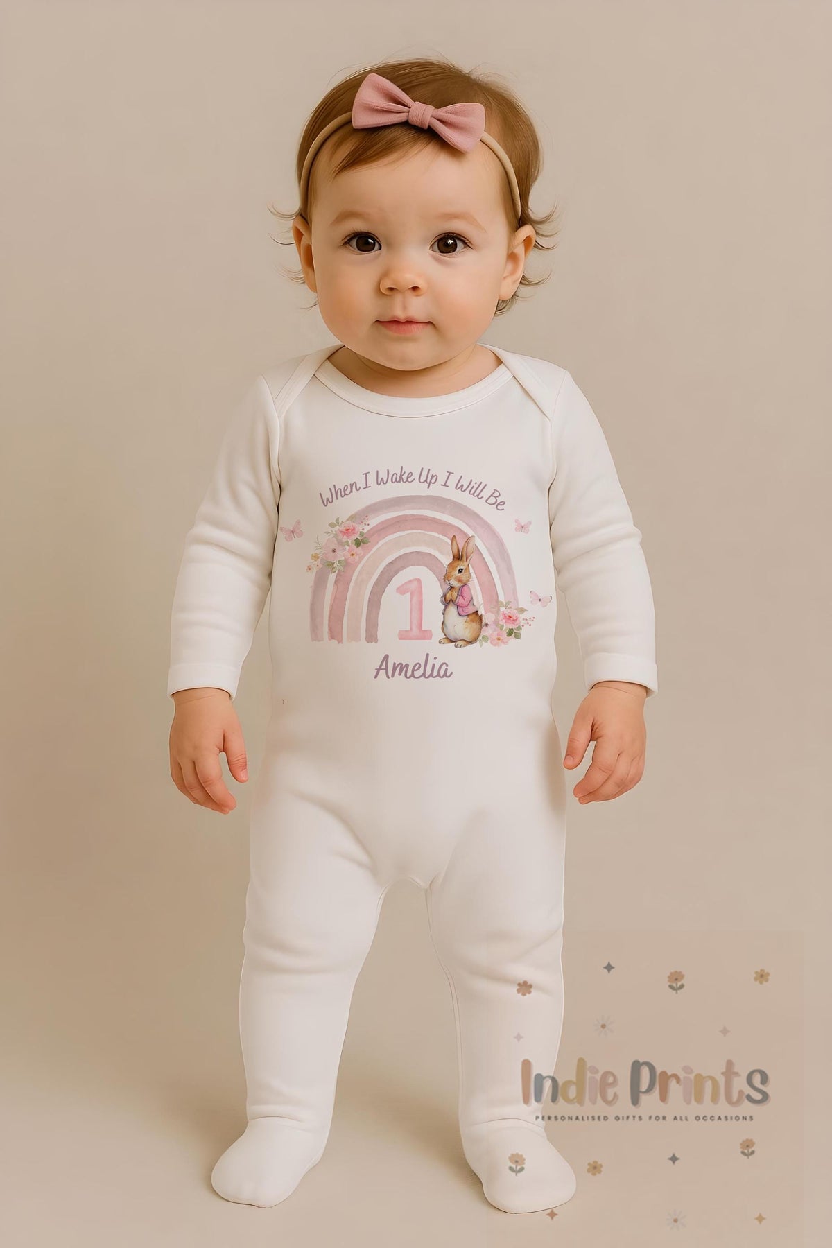 Personalised Girls’ First Birthday Pyjamas and Outfit