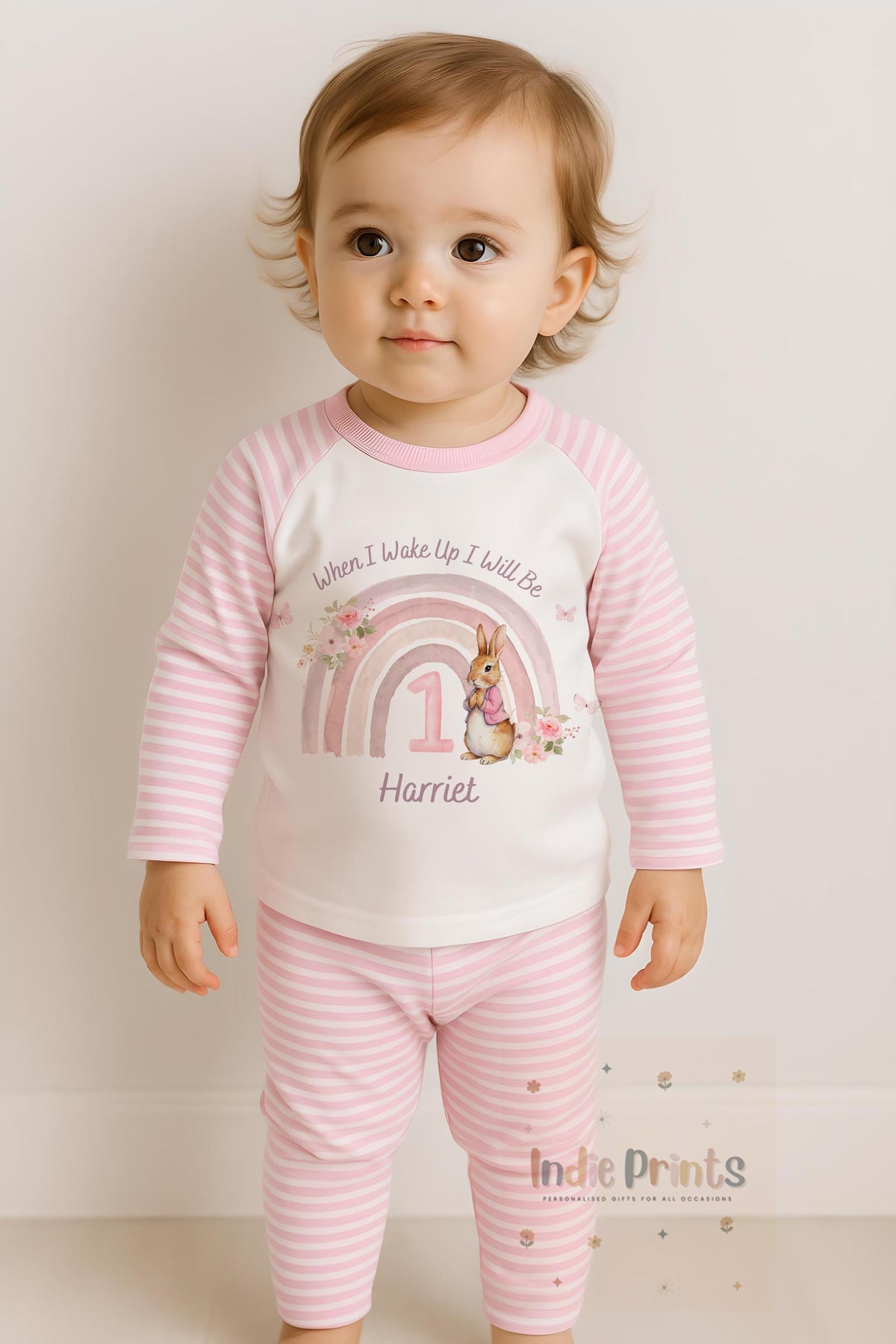 Personalised Girls’ First Birthday Pyjamas and Outfit