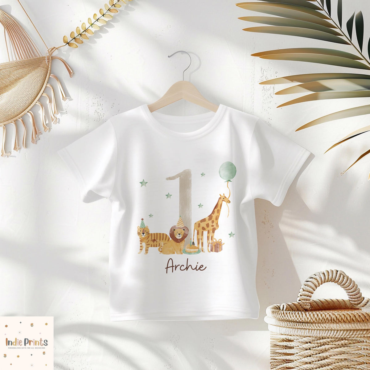 Personalised Wild One Safari First Birthday Outfit